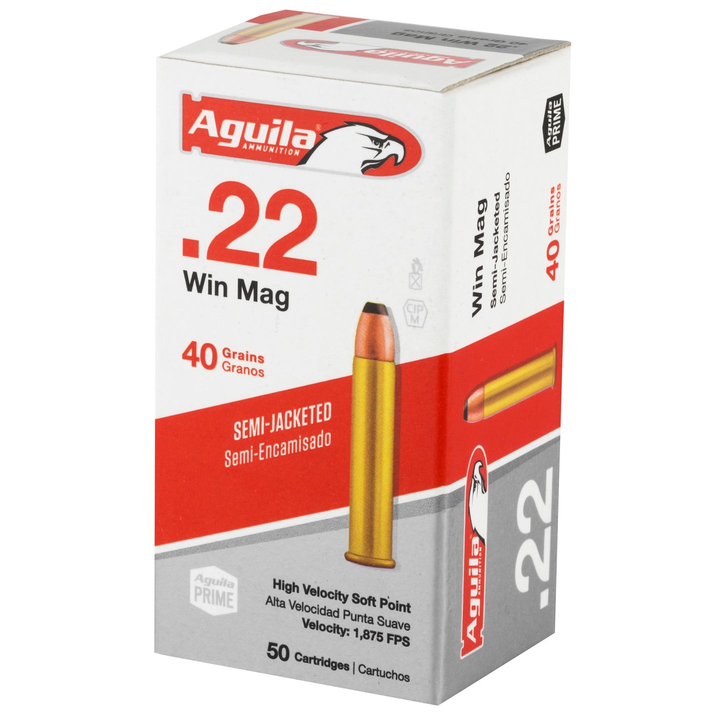Aguila Ammunition 22 WMR 40 Grain Soft Point - 50 Rounds Per Box, 1000 Rounds Case