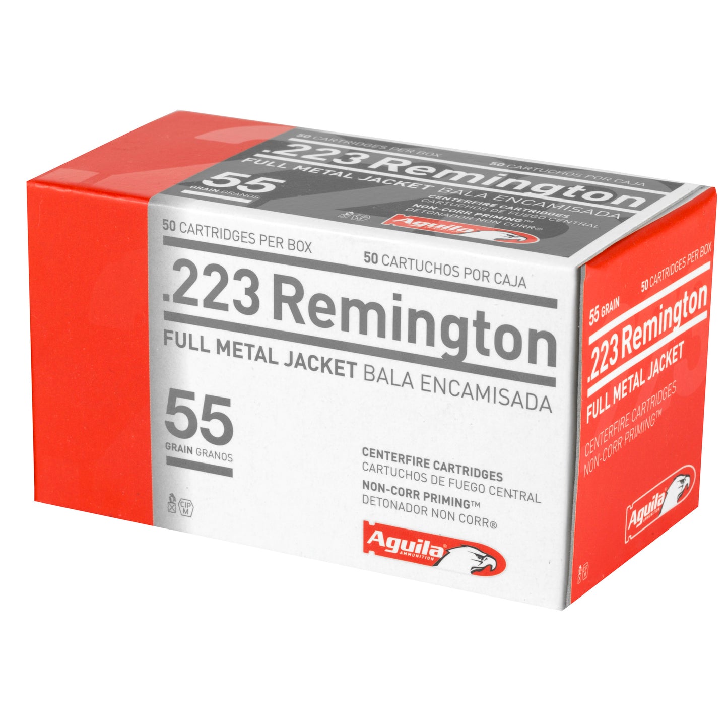 Aguila Ammunition 1E223110 .223 Remington 55 Grain FMJ Rifle Rounds - 50 Count Box, 1000 Case