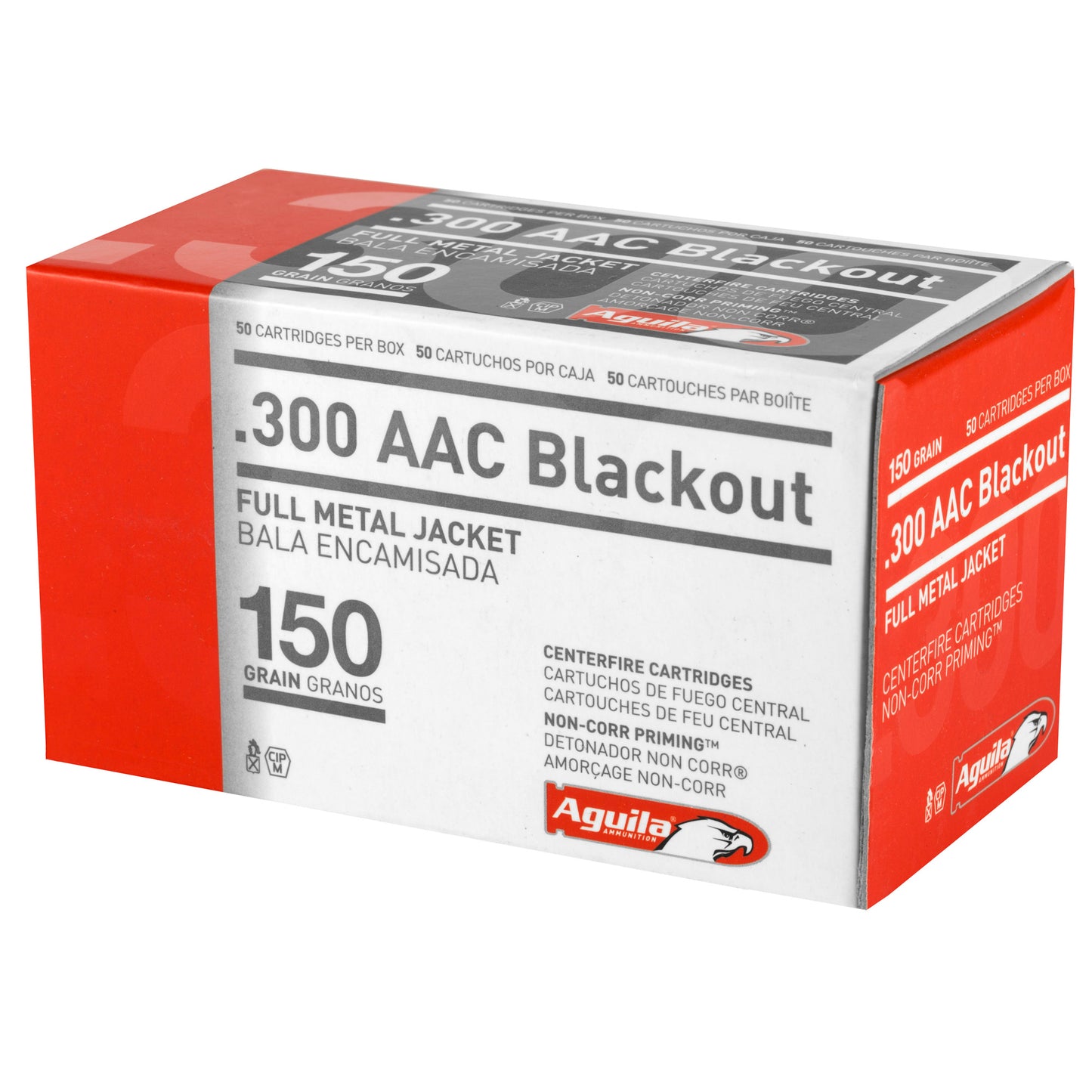 Aguila Ammunition 300 Blackout 150 Grain FMJ Rifle Rounds * Pack of 50