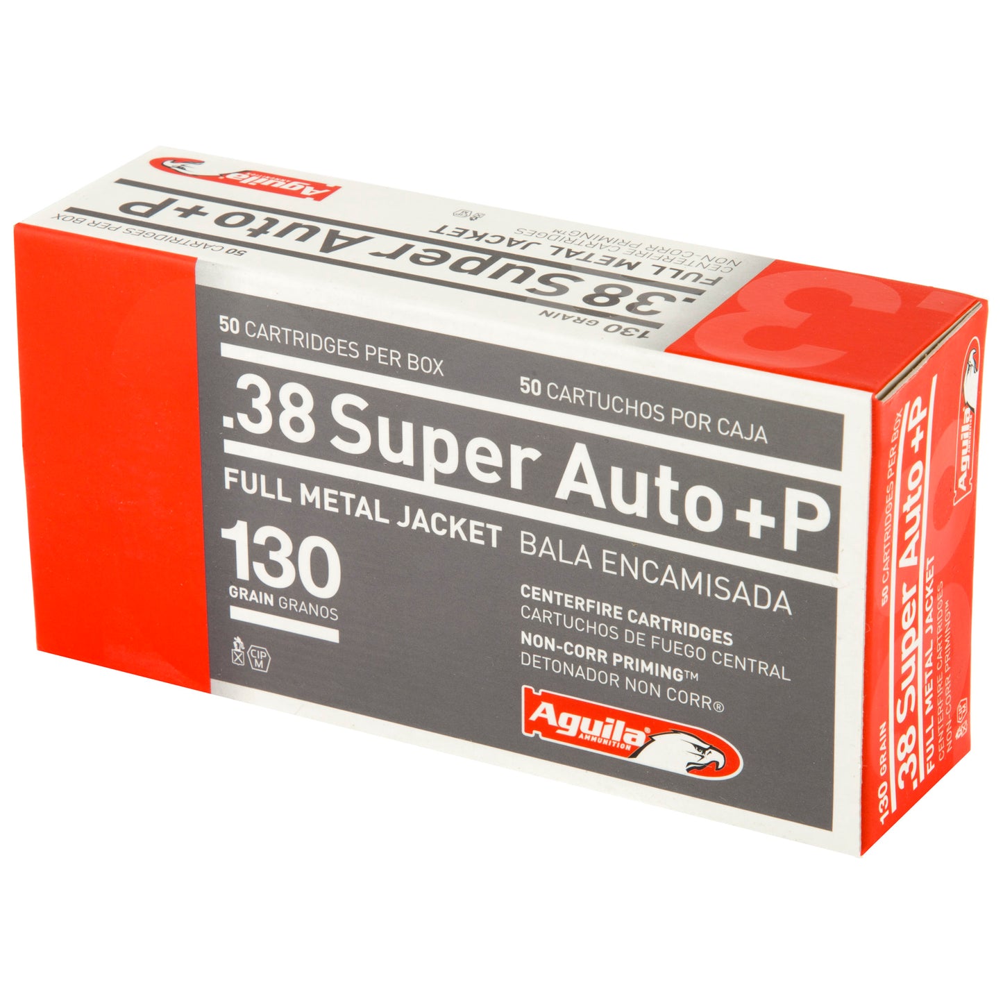 Aguila Ammunition 38 Super Pistol 130-Grain Full Metal Jacket, 50 Rounds
