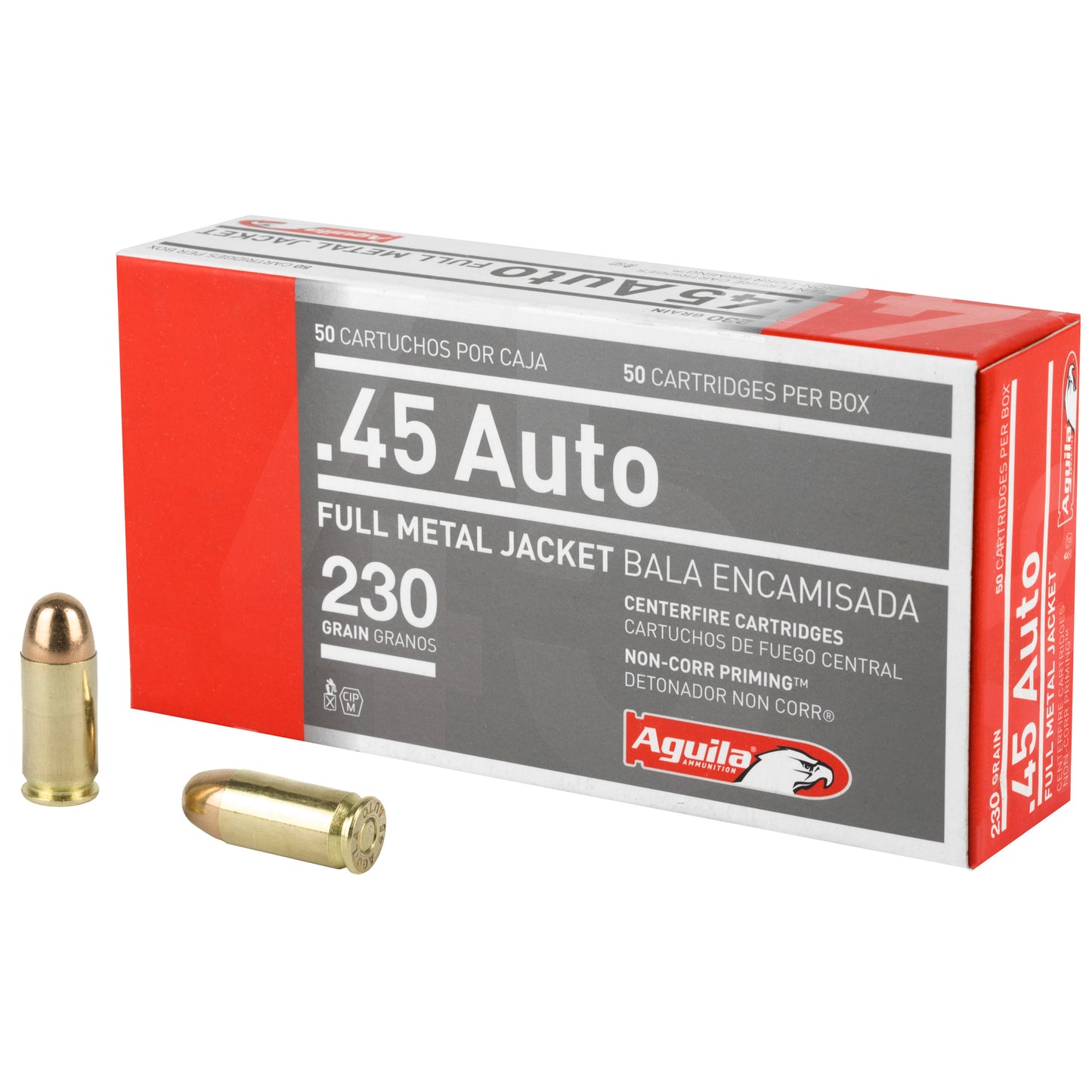 Aguila Ammunition 45 ACP 230-Grain Full Metal Jacket Pistol Rounds (Box of 50, Case of 1000)