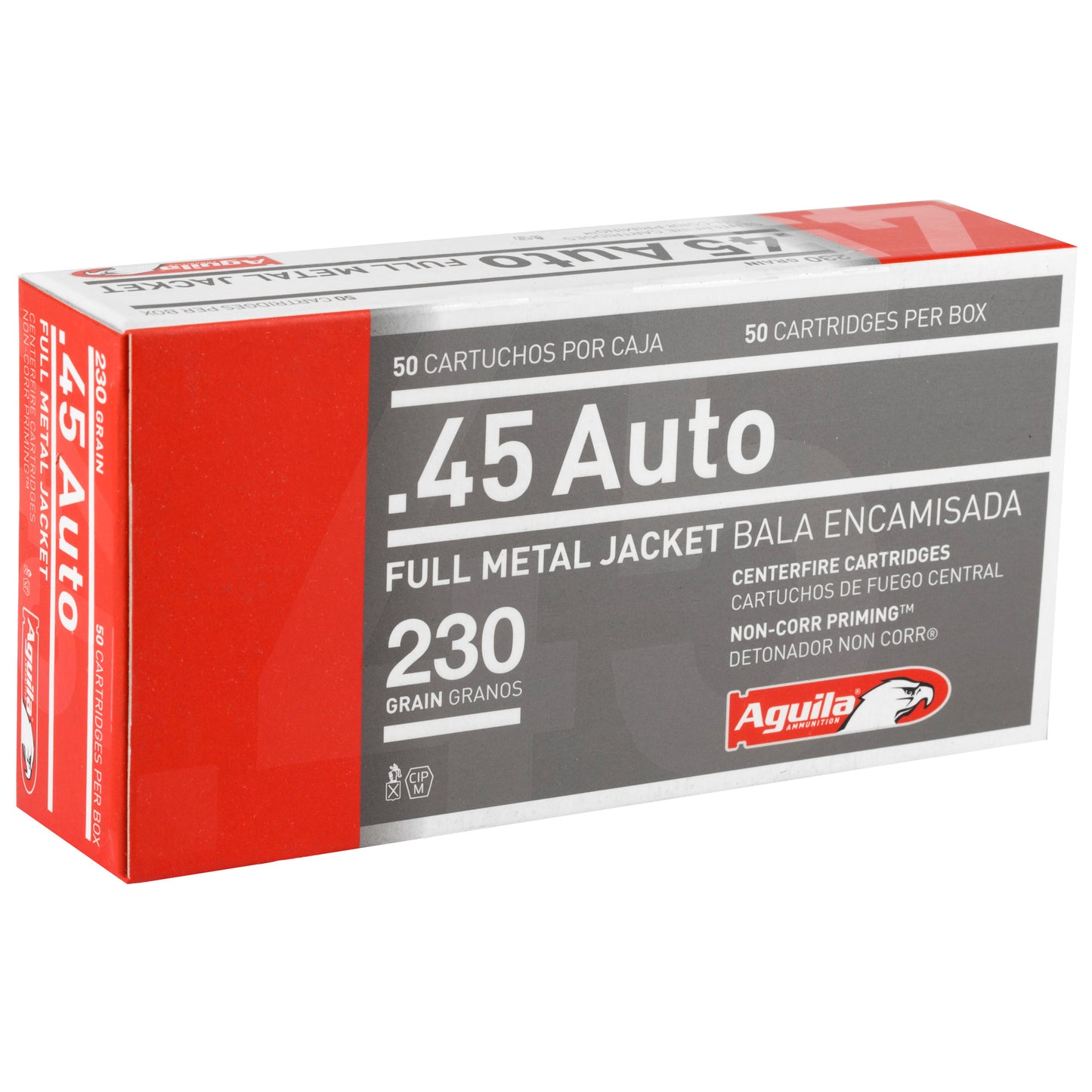 Aguila Ammunition 45 ACP 230-Grain Full Metal Jacket Pistol Rounds (Box of 50, Case of 1000)