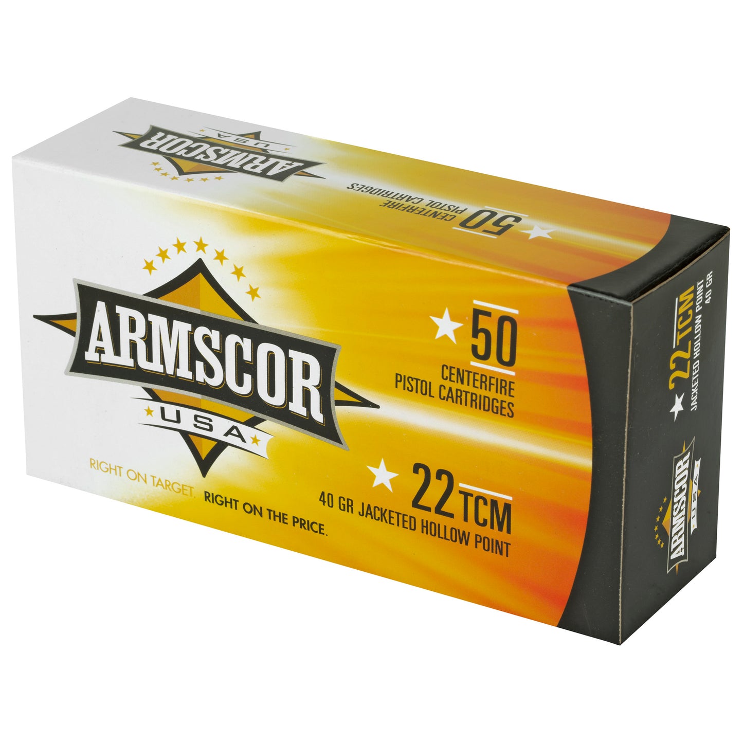 Armscor 22 TCM 40 Grain Hollow Point Ammo * 50 Rounds per Box, 1000 Rounds per Case