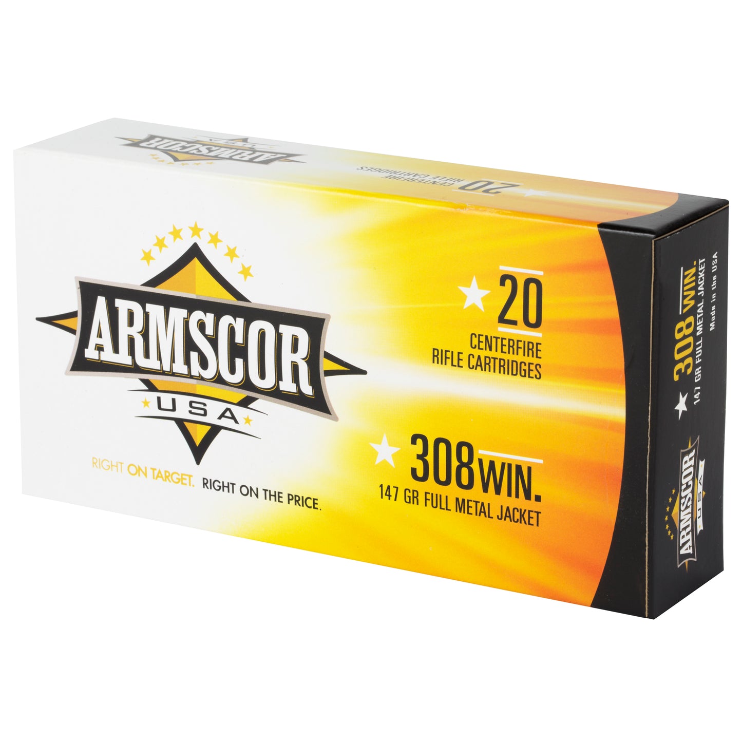 Armscor 308 Winchester 147-Grain FMJ Ammunition - Reliable Full Metal Jacket Rounds