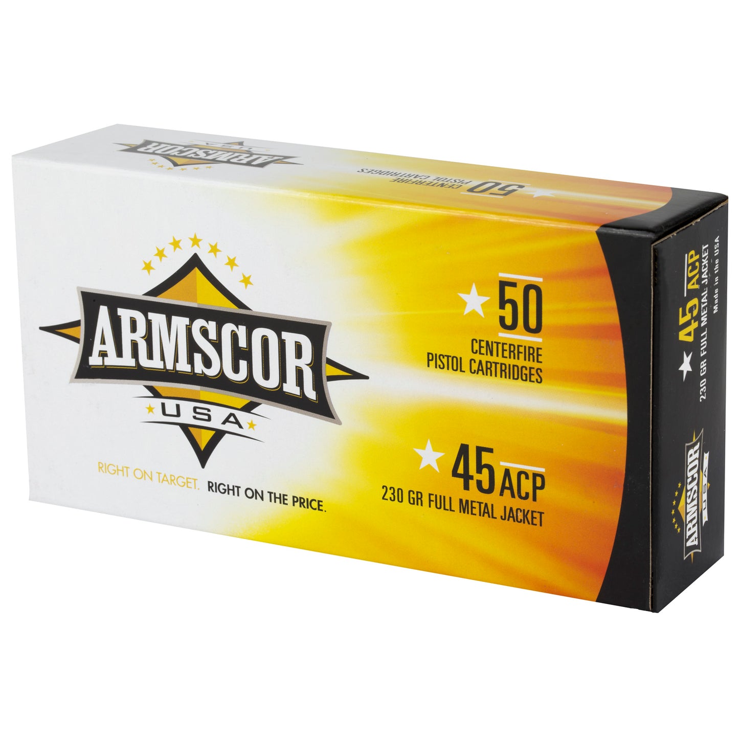 Armscor 45 ACP 230-Grain Full Metal Jacket Ammunition, 50 Rounds per Box