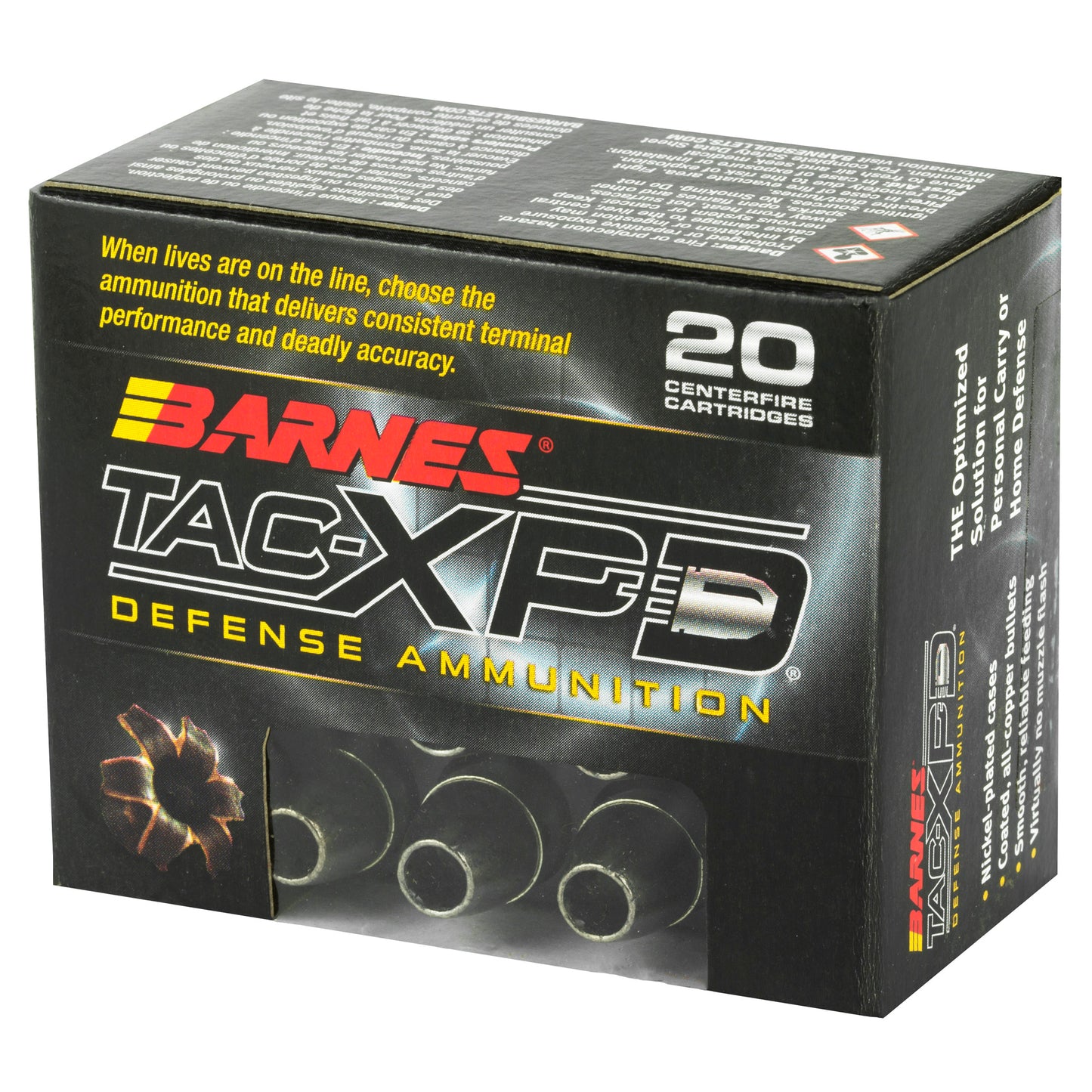 Barnes TAC-XPD .45 ACP 185-Grain Hollow Point Ammunition * Pack of 20 Rounds