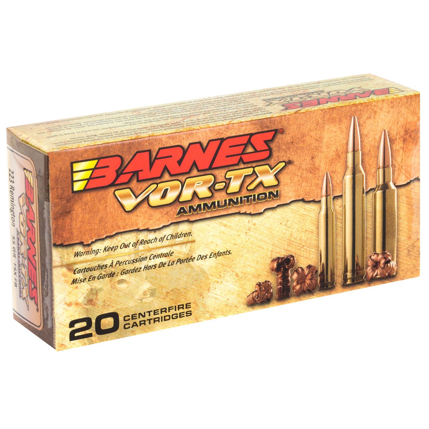 Barnes VOR-TX 223 Remington 55-Grain TSX FB Ammunition * Precision Handloaded Performance