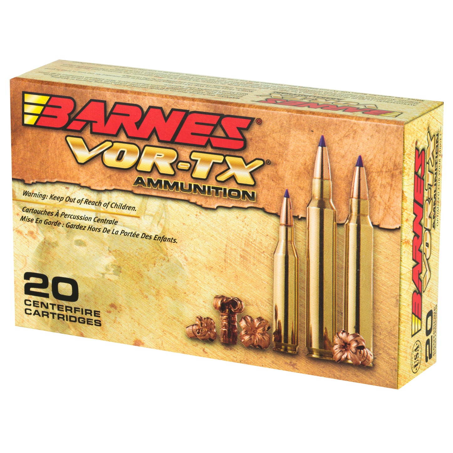 Barnes VOR-TX 25-06 Remington Tipped Triple Shock X 100 Grain Ammunition (20 Rounds)