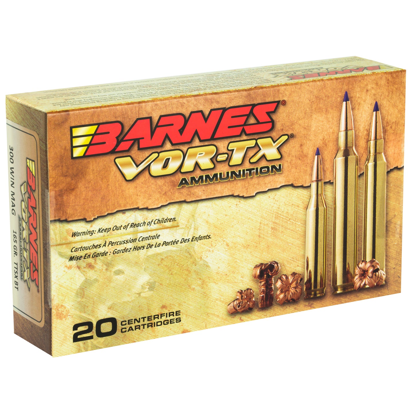 Barnes VOR-TX 300 Winchester Magnum 165-Grain Tipped Triple Shock X Ammunition (20 Rounds)