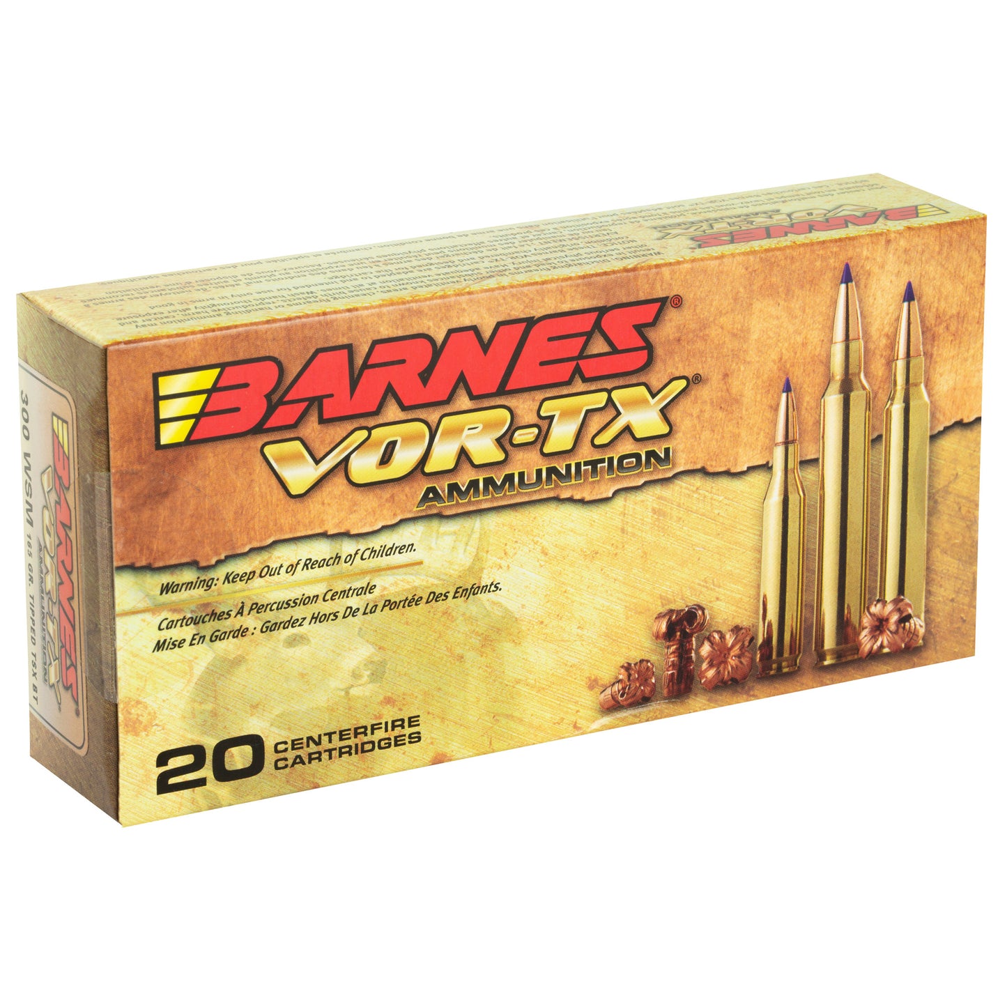 Barnes VOR-TX 300 WSM 165-Grain Tipped Triple Shock X Ammunition