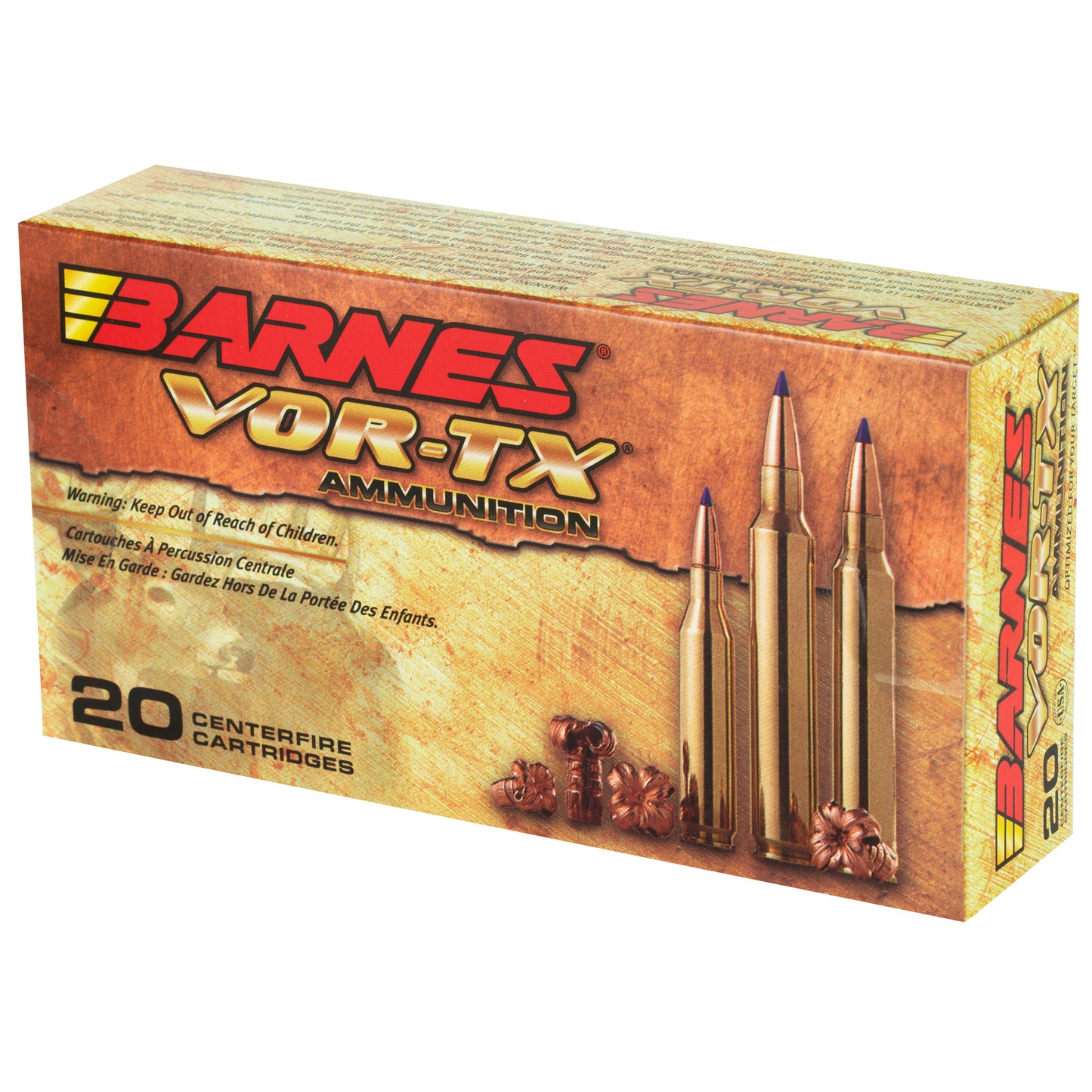 Barnes VOR-TX 7mm-08 Remington Tipped Triple Shock X Ammunition, 120 Grain - 20 Rounds