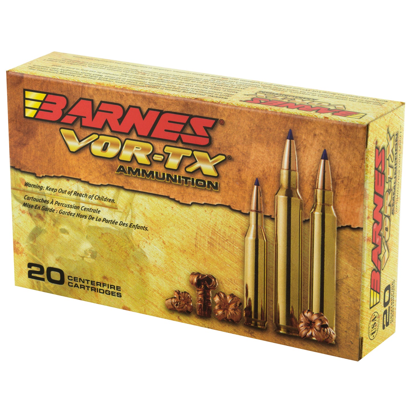 Barnes VOR-TX 7mm Remington 140 Grain Tipped Triple Shock X Ammunition - 20 Rounds