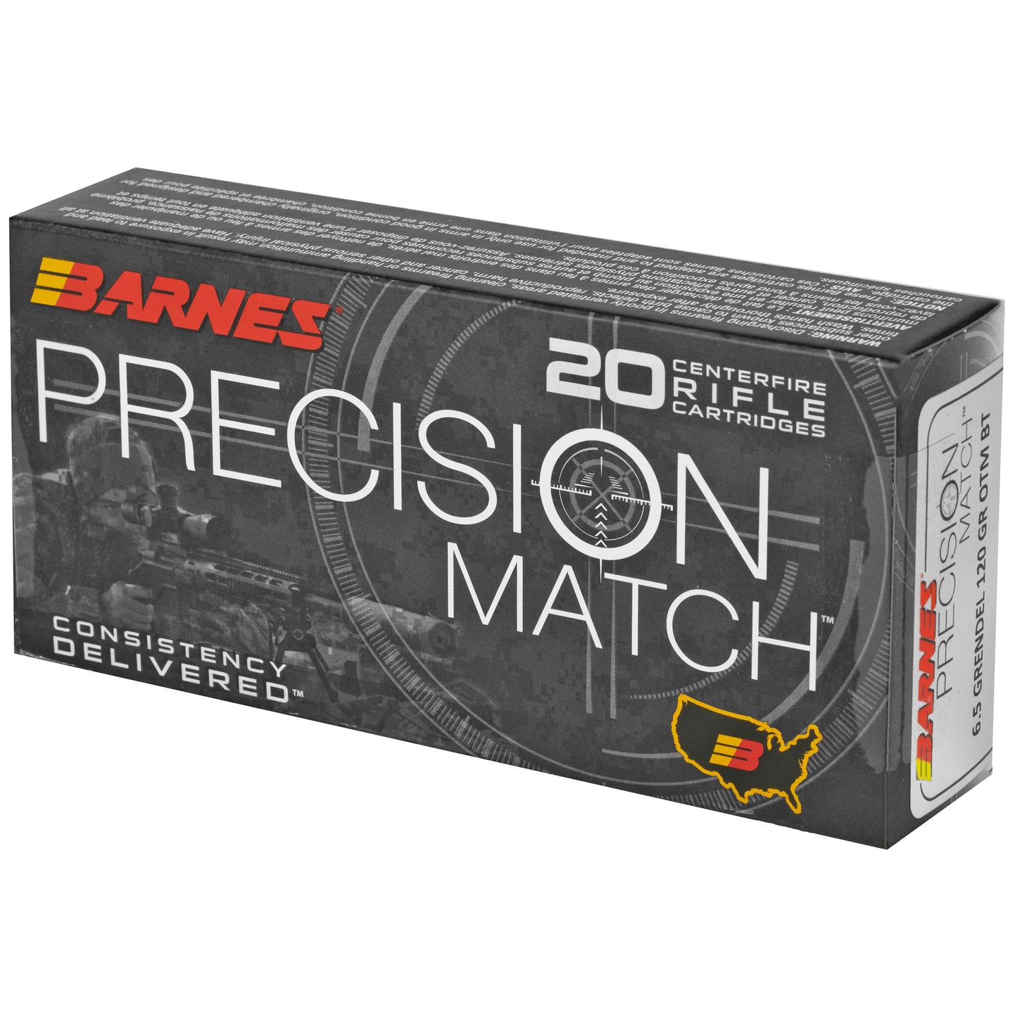 Barnes Precision Match 6.5 Grendel 120 Grain Open Tip Match Ammunition * Model 30831