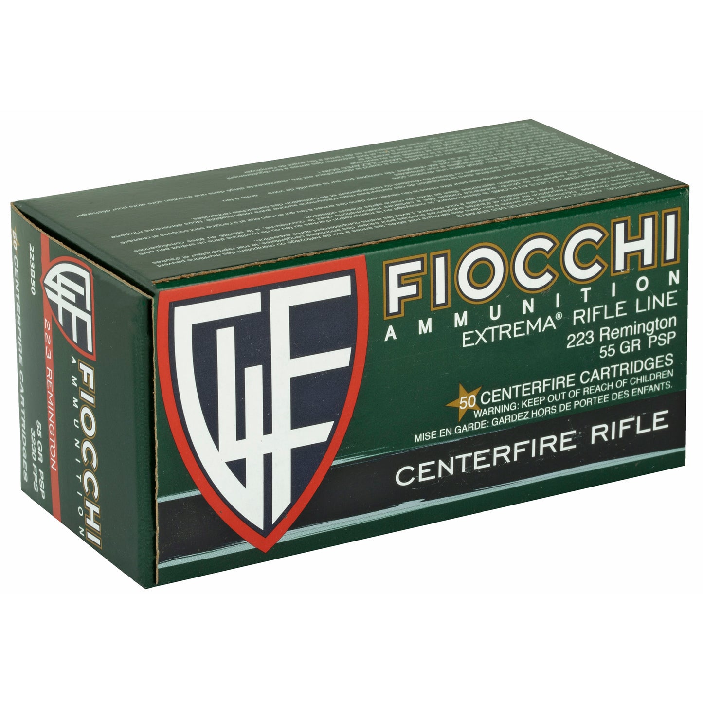 Fiocchi Ammunition 223 Remington 55 Grain Pointed Soft Point * Reliable Hunting and Target Ammo