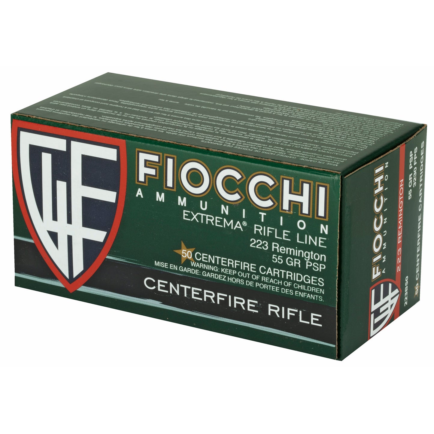 Fiocchi Ammunition 223 Remington 55 Grain Pointed Soft Point * Reliable Hunting and Target Ammo