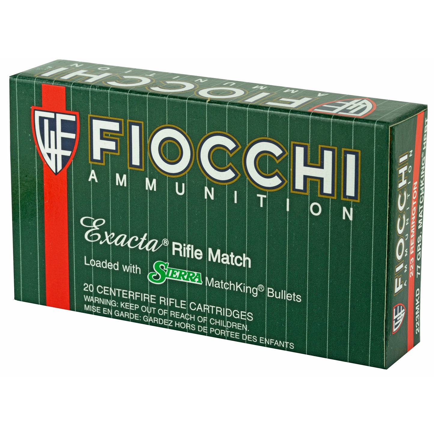 Fiocchi Ammunition 223 Remington 77 Grain Boat Tail Hollow Point * Model Fiocchi Rifle