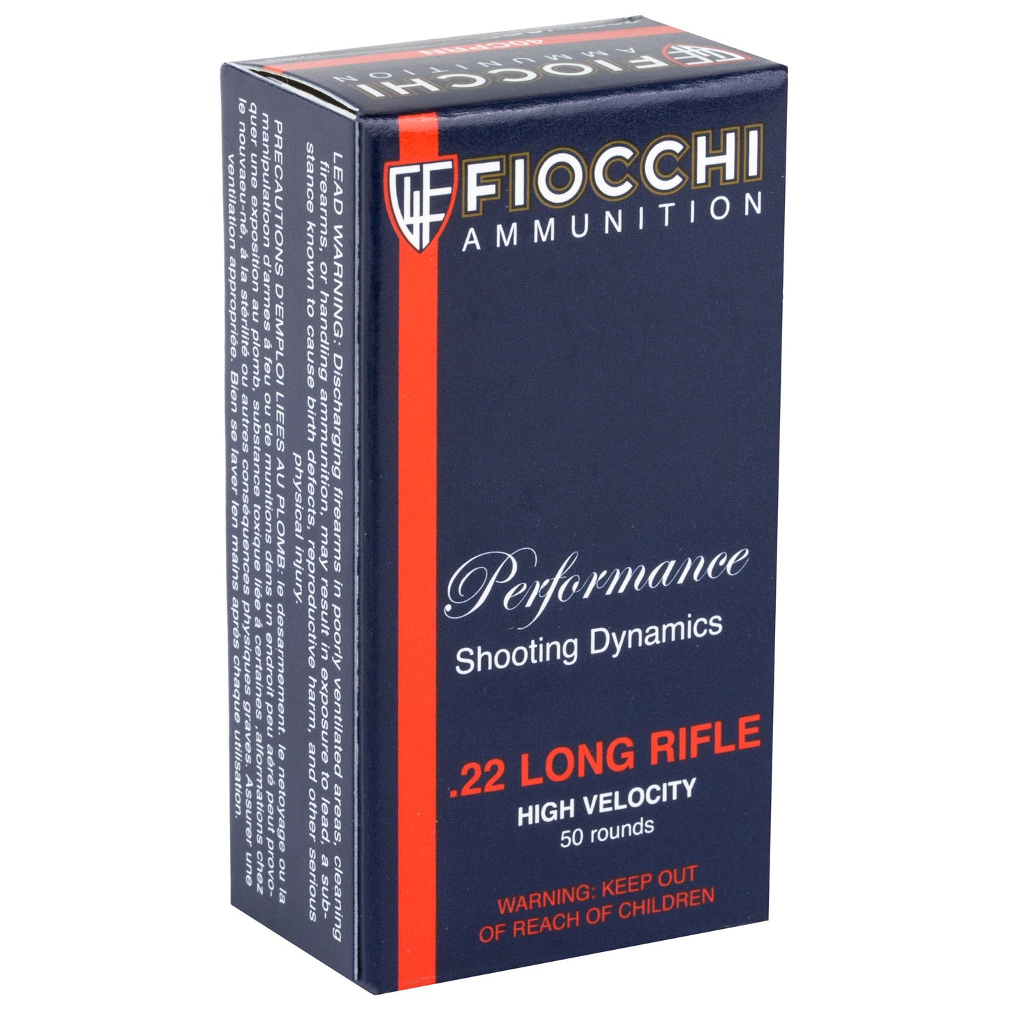 Fiocchi Ammunition 22LR 40-Grain Copper Plated Round Nose Rimfire Ammo
