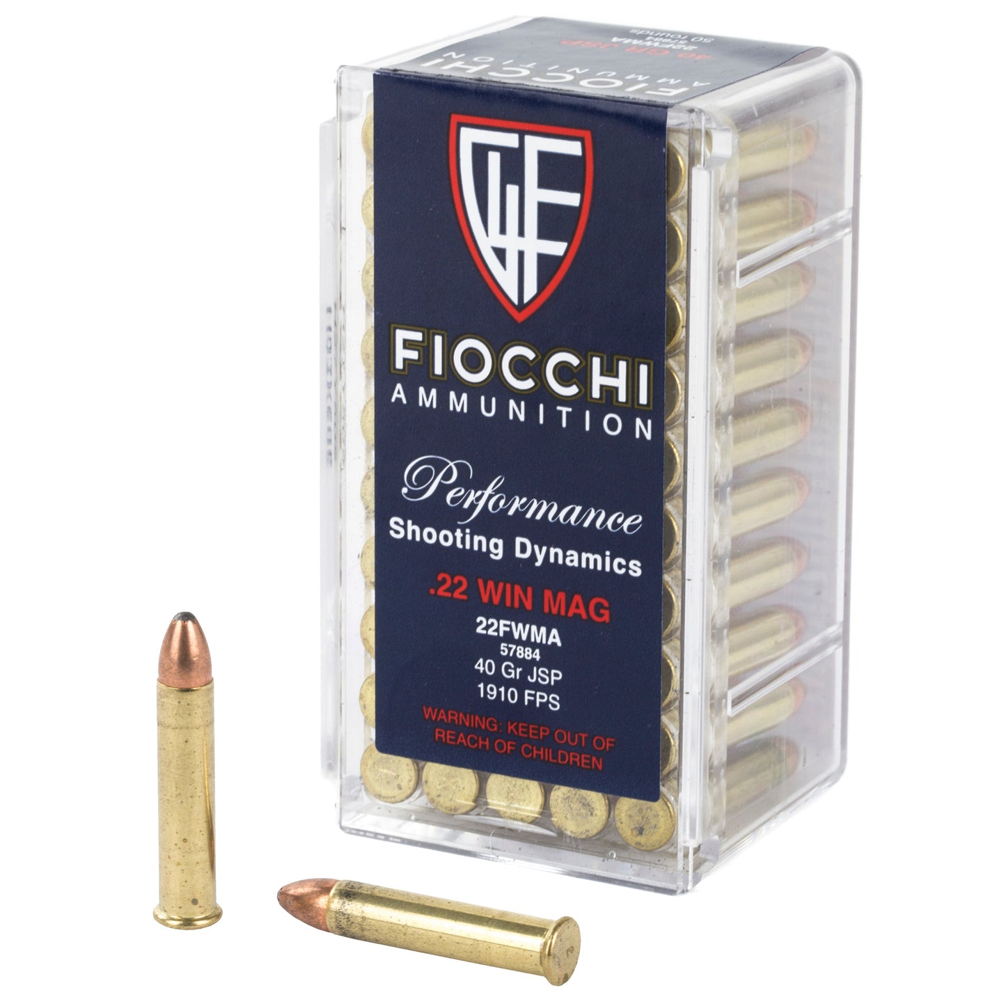 Fiocchi Ammunition 22WMR 40 Grain Jacketed Soft Point * Ideal for Small Game Hunting and Rimfire Shooting