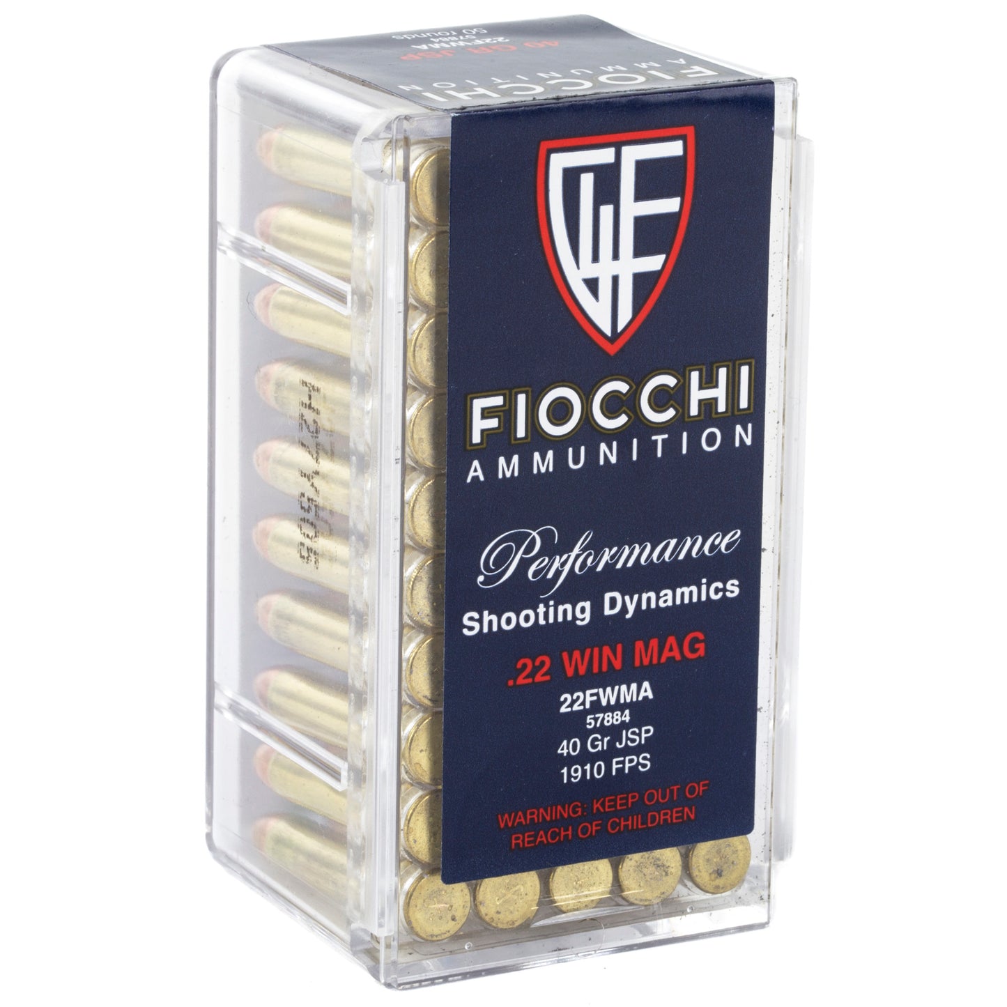 Fiocchi Ammunition 22WMR 40 Grain Jacketed Soft Point * Ideal for Small Game Hunting and Rimfire Shooting