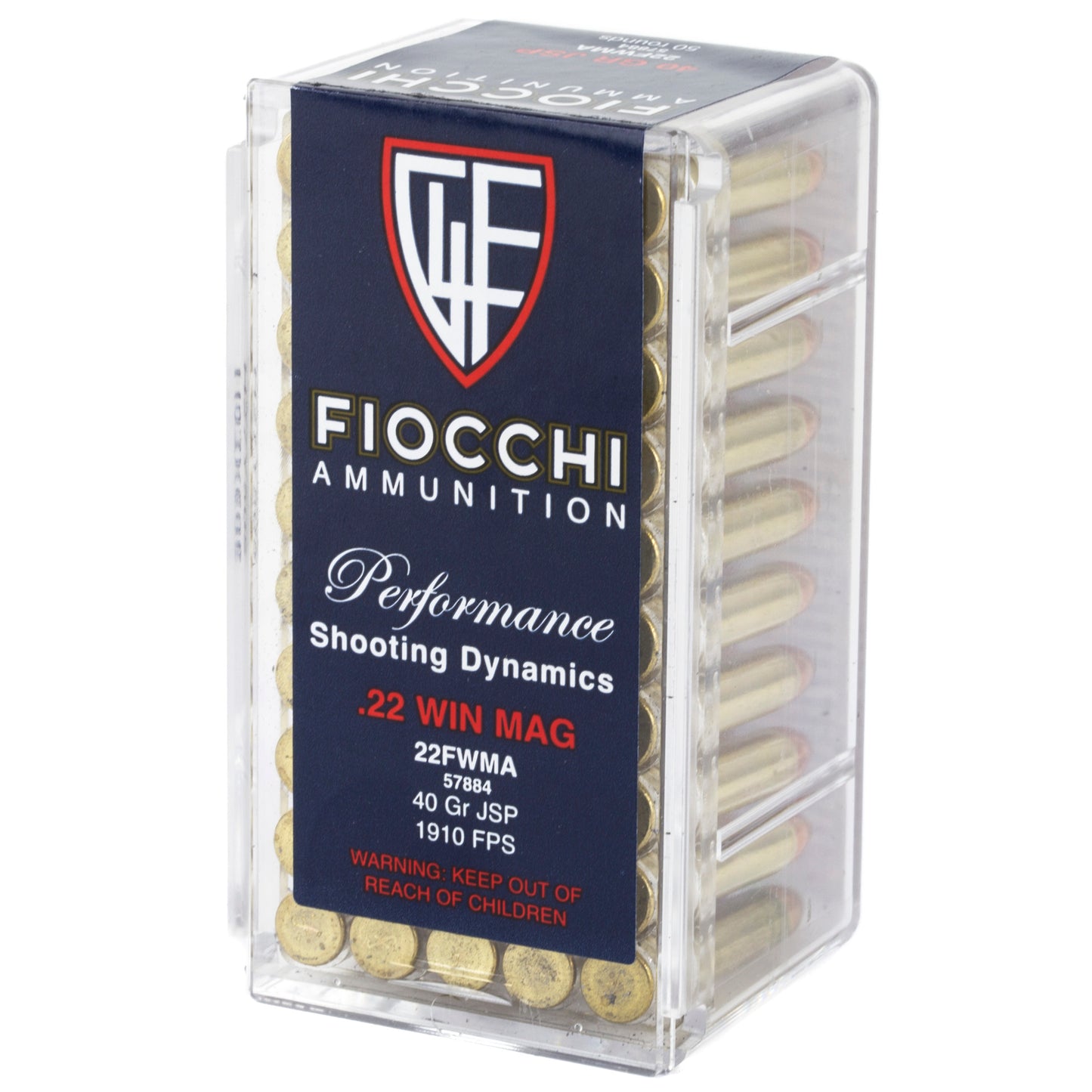 Fiocchi Ammunition 22WMR 40 Grain Jacketed Soft Point * Ideal for Small Game Hunting and Rimfire Shooting