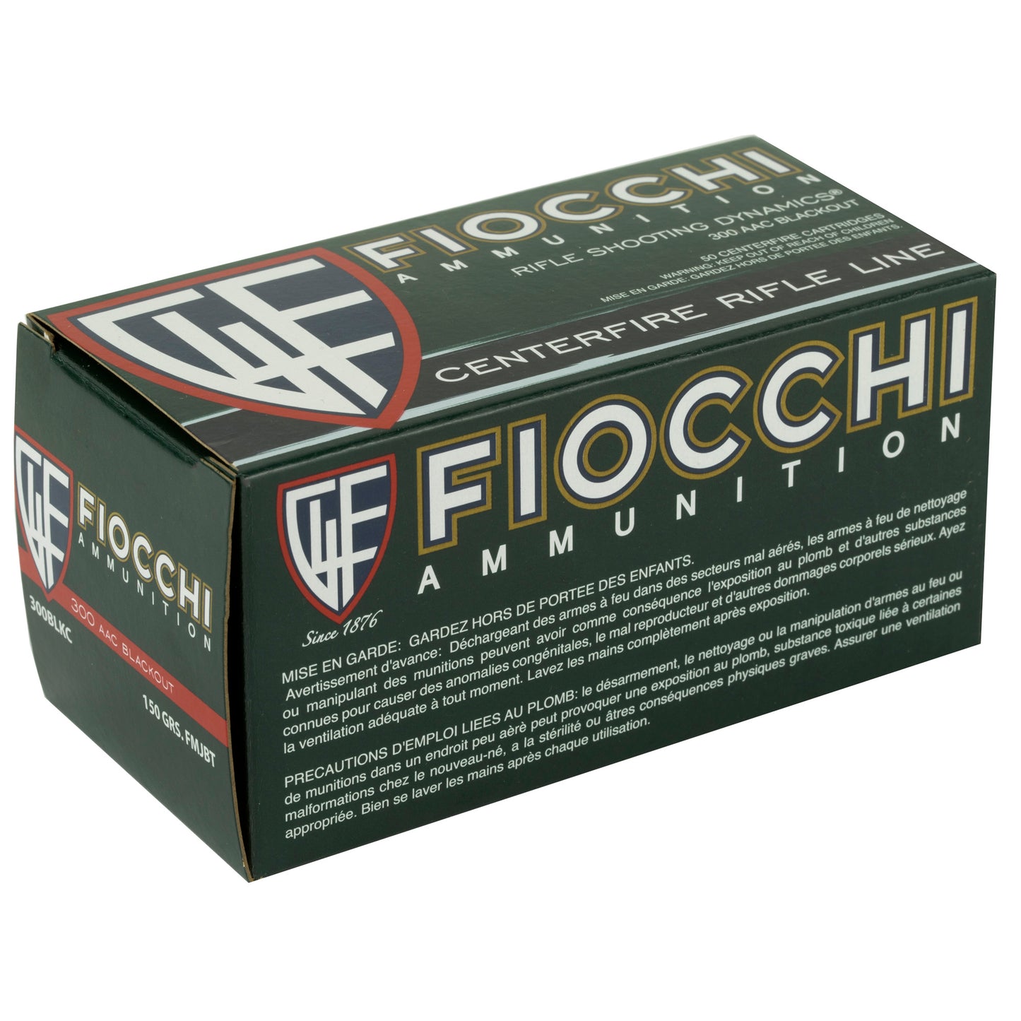 Fiocchi Ammunition 300BLK 150 Grain Full Metal Jacket Boat Tail * Reliable Rifle Ammo for Range and Competition
