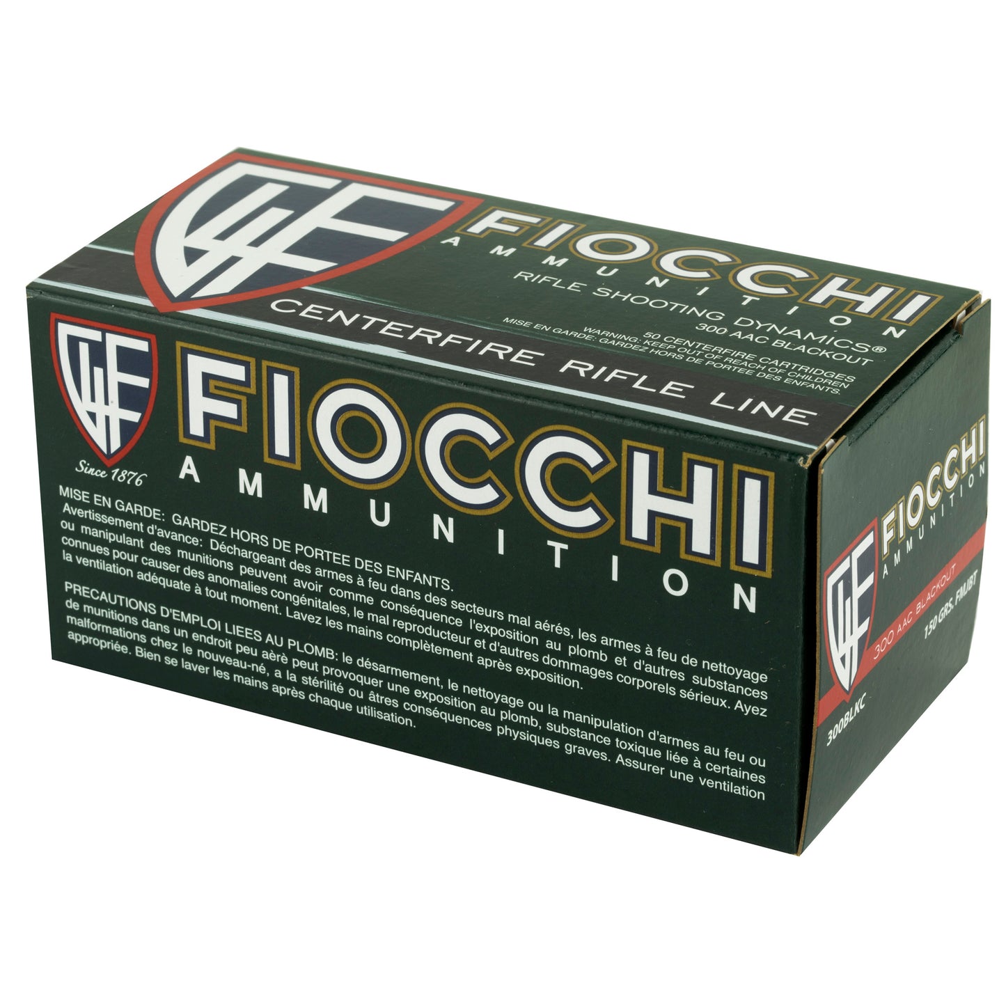 Fiocchi Ammunition 300BLK 150 Grain Full Metal Jacket Boat Tail * Reliable Rifle Ammo for Range and Competition