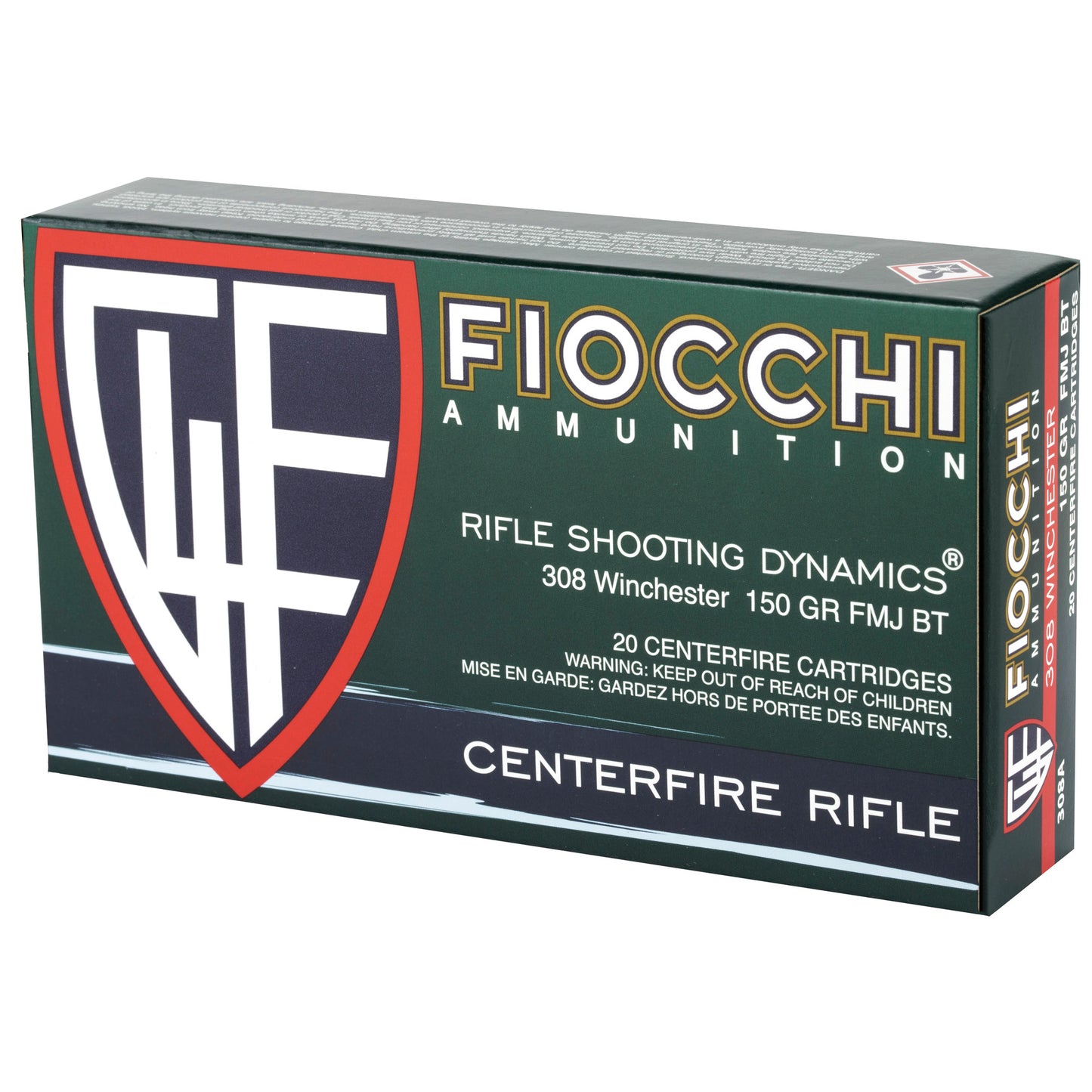 Fiocchi Ammunition Fiocchi Rifle 308 Winchester 150 Grain FMJ Boat Tail * 20 Rounds Per Box, 200 Per Case