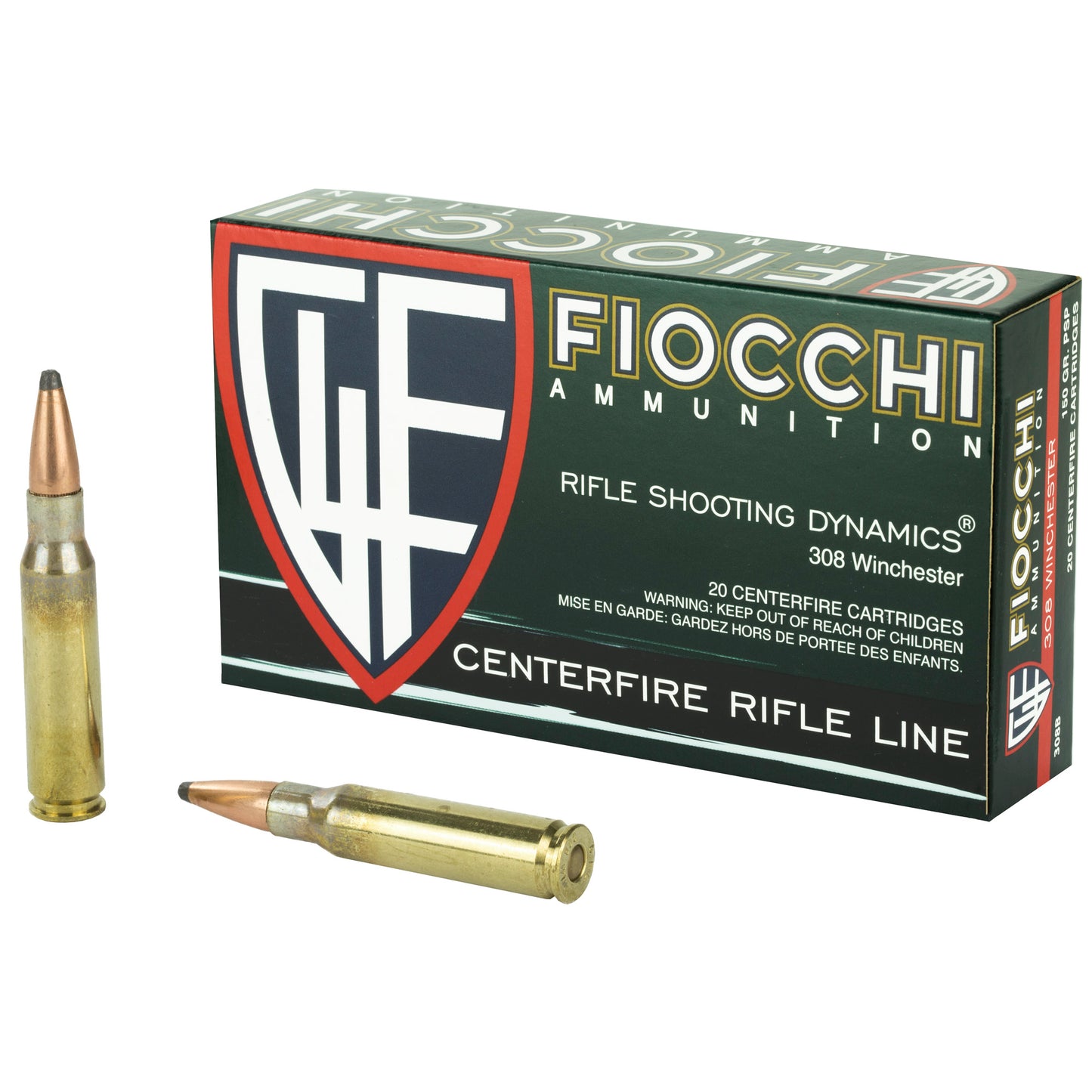 Fiocchi Ammunition 308 Winchester 150-Grain Pointed Soft Point - Reliable Hunting Round