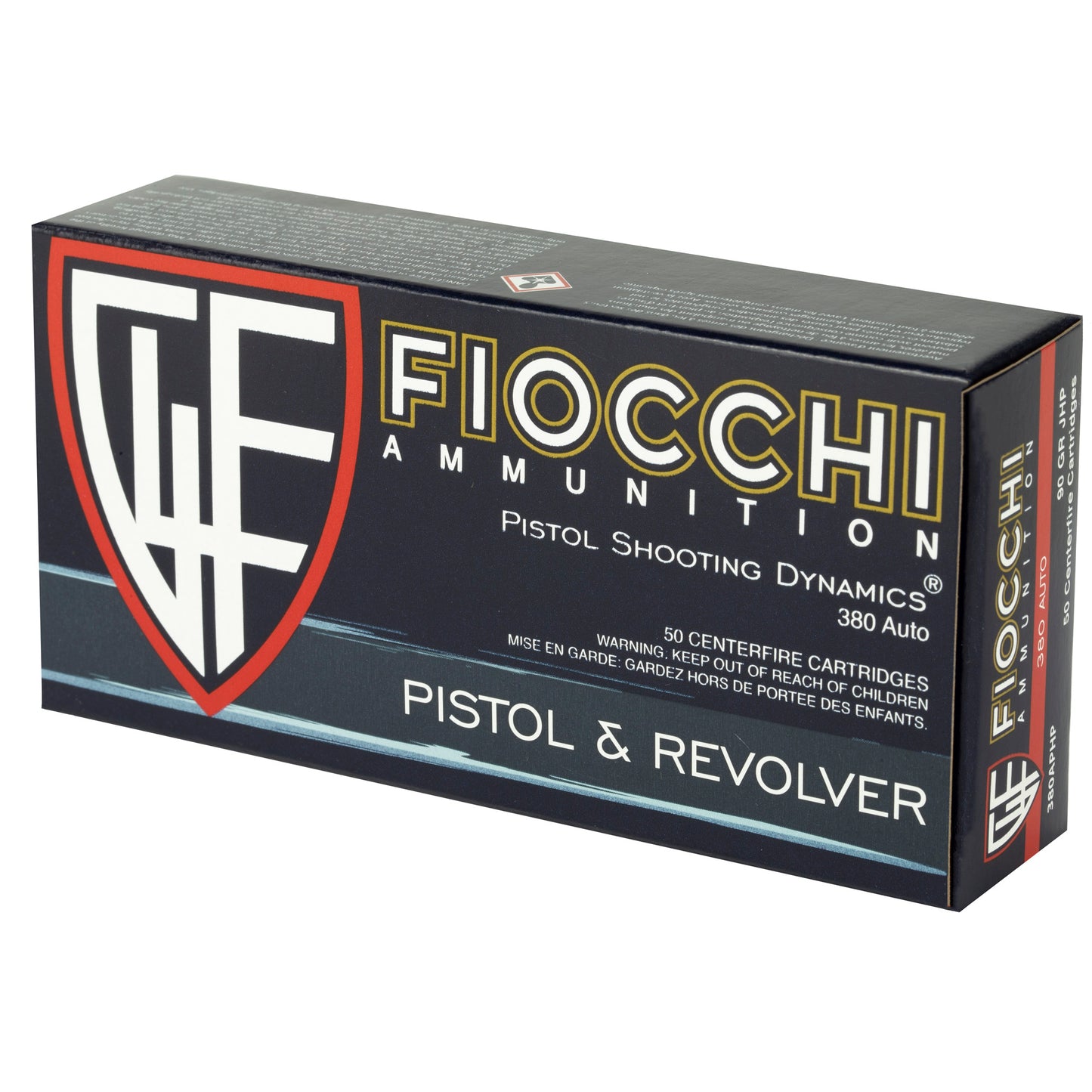 Fiocchi Ammunition 380 ACP 90-Grain Hollow Point Centerfire Pistol Ammo