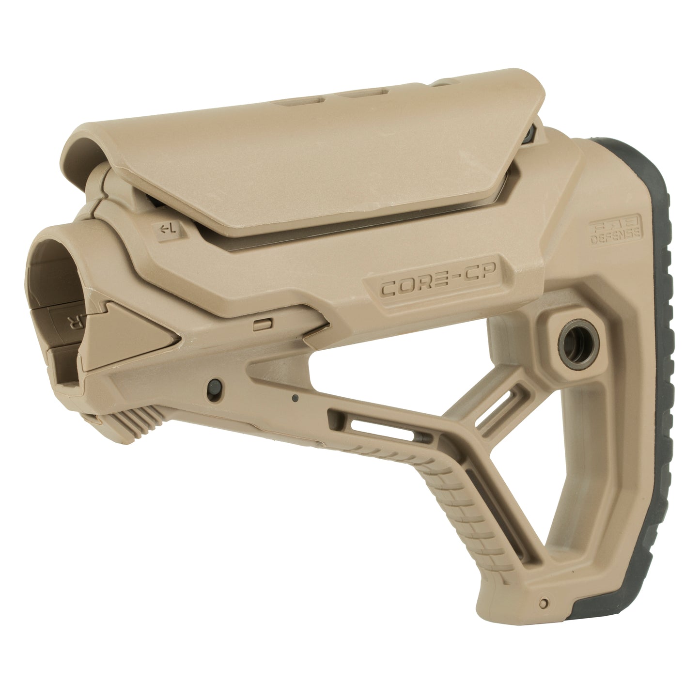 F.A.B. Defense GL-Core CP AR-15 Stock with Adjustable Cheek Rest and Integrated Features