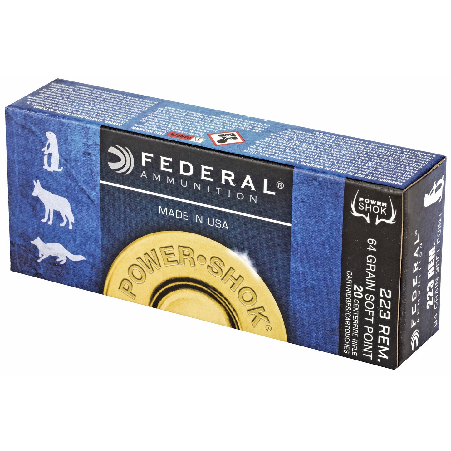 Federal PowerShok .223 Remington 64 Grain Soft Point Ammunition * Reliable Hunting Loads for Medium and Big Game