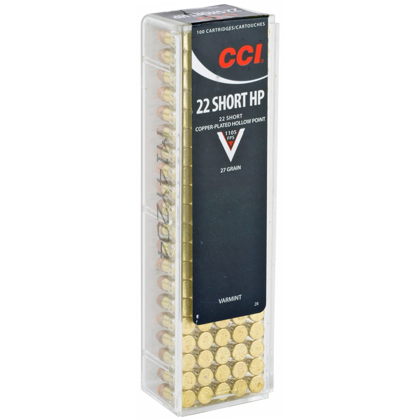 CCI Ammunition 22 Short High Velocity Hollow Point * 27 Grain, Pack of 100 Rounds