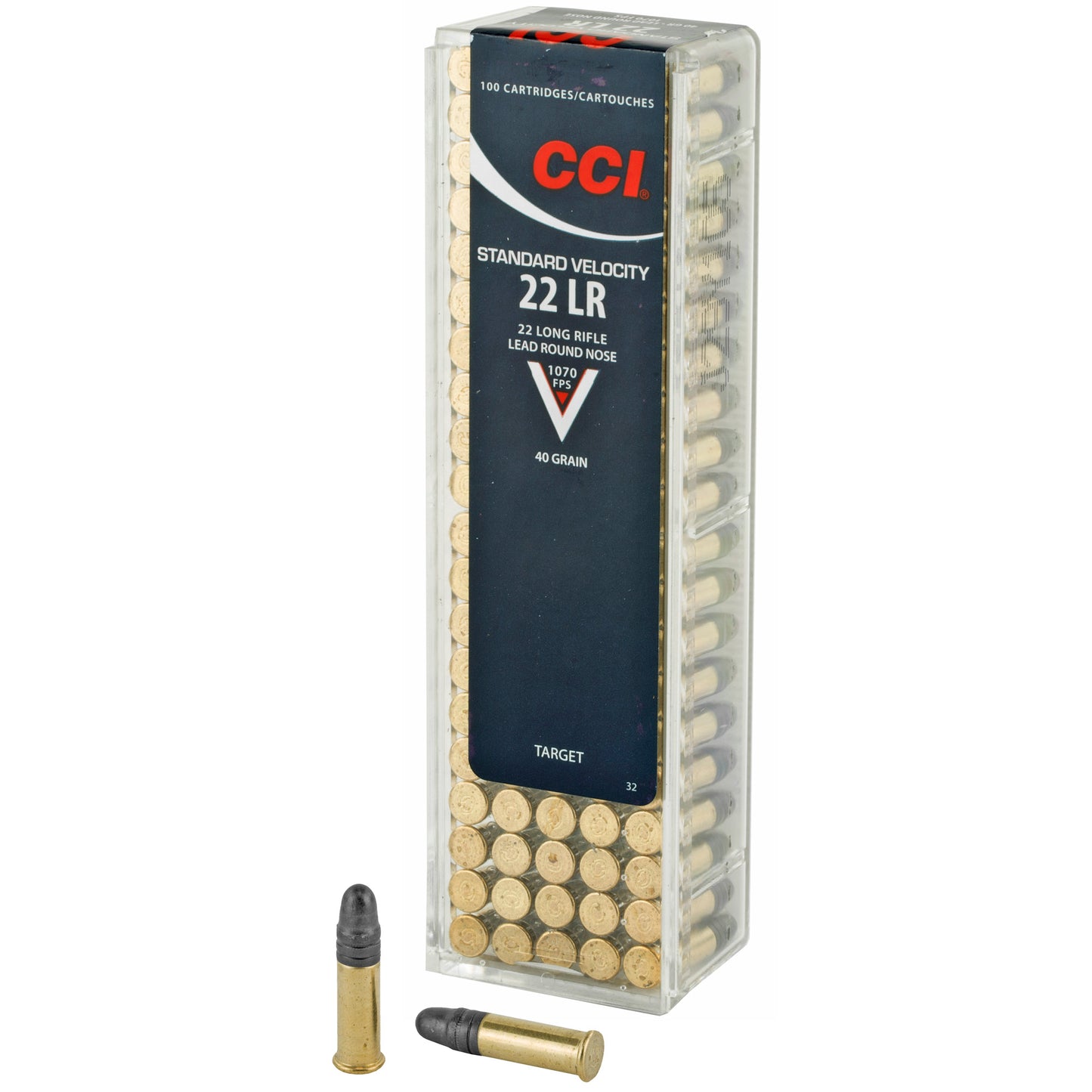 CCI Ammunition 22LR Standard Velocity Lead Round Nose * 40 Grain, 100 Rounds per Box