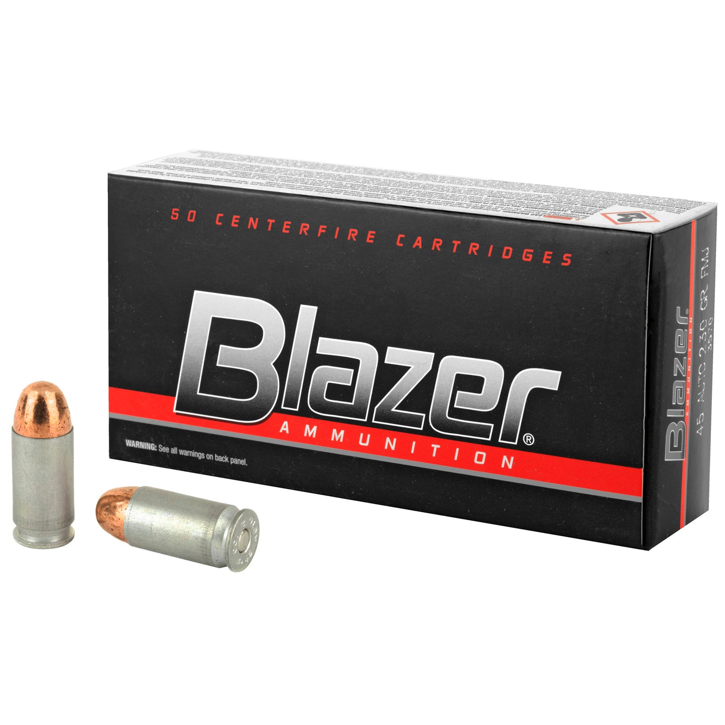 Blazer Ammunition 45 ACP 230-Grain Full Metal Jacket - 50 Rounds per Box, 1000 Rounds per Case