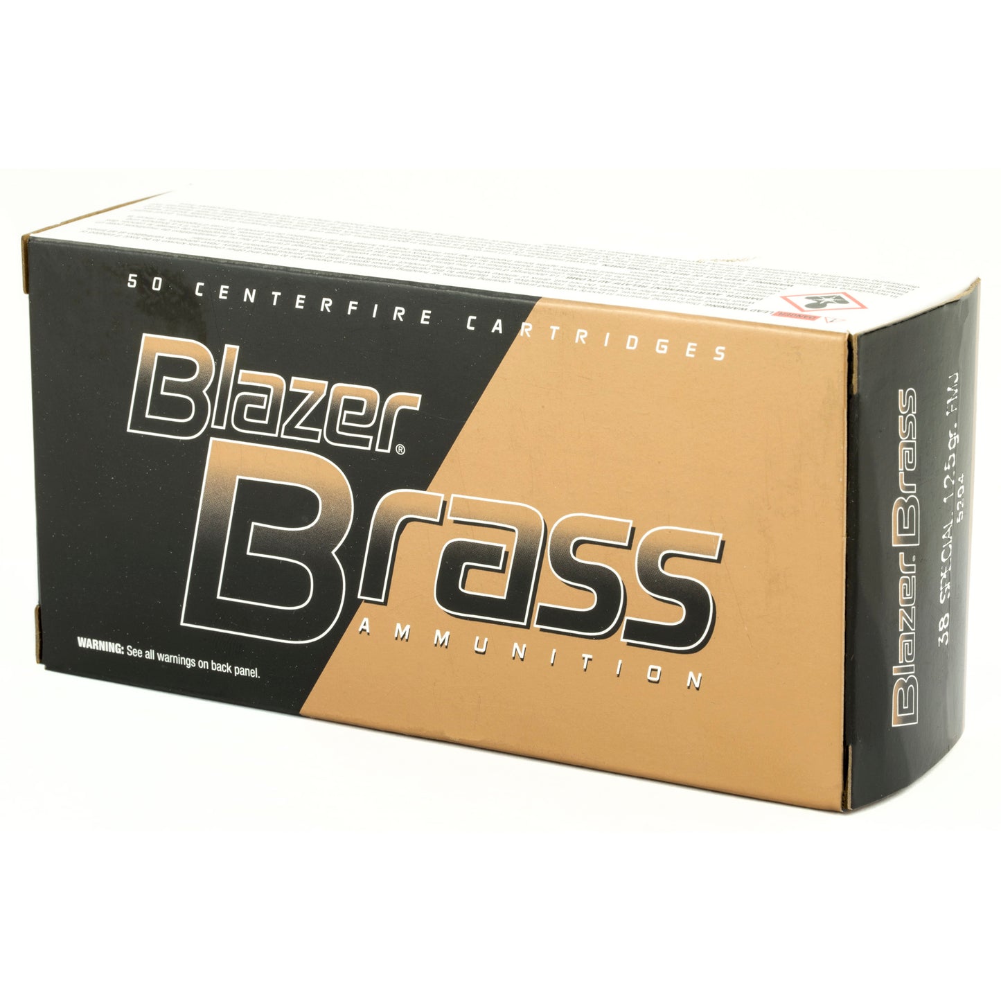Blazer Ammunition 5204 38 Special 125 Grain Full Metal Jacket (FMJ) - 50 Rounds per Box
