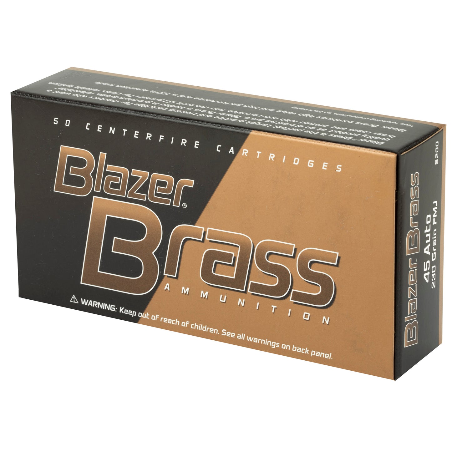 Blazer Brass 45 ACP 230-Grain Full Metal Jacket Ammunition, 50 Rounds per Box