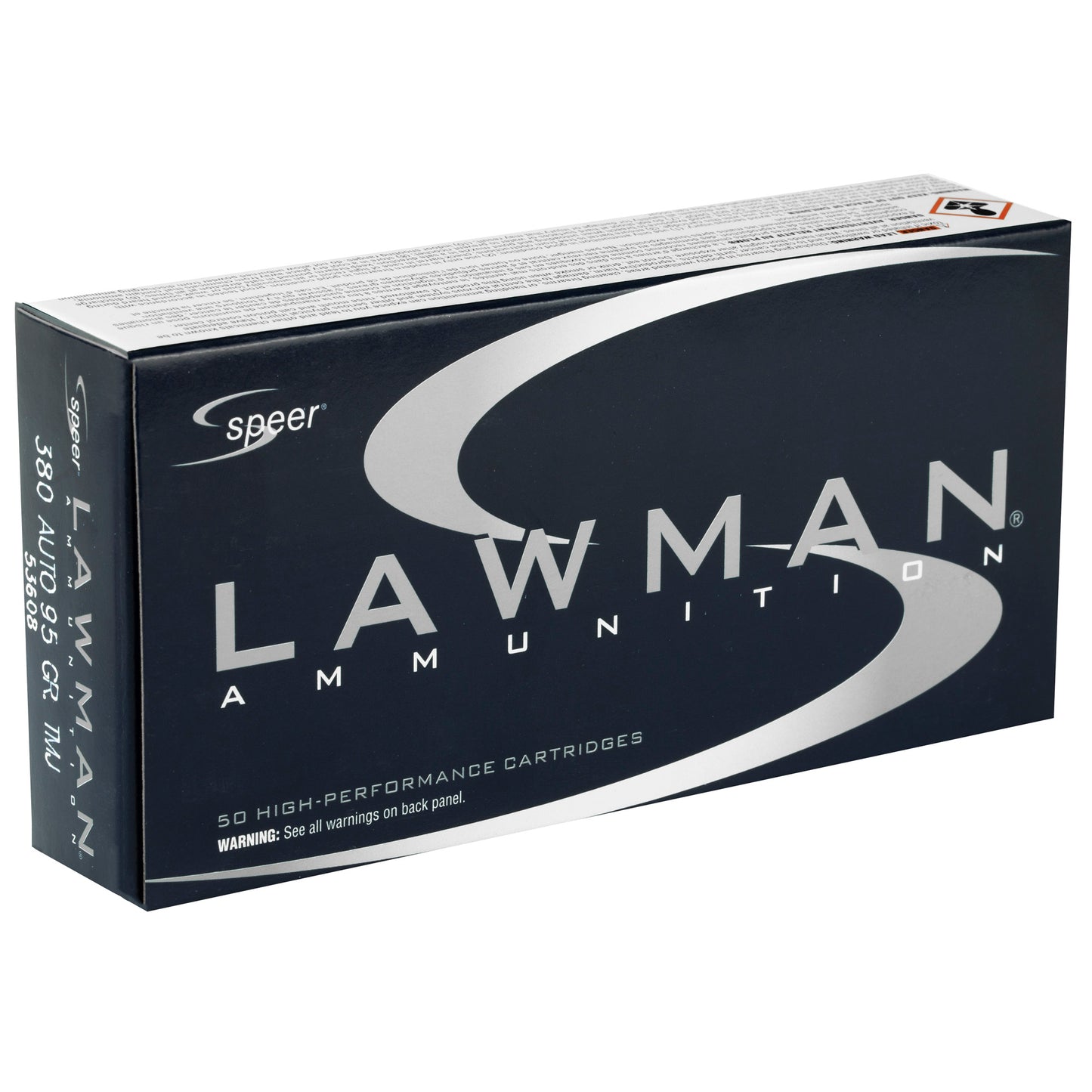 Speer Ammunition Lawman .380 ACP 95-Grain Total Metal Jacket (50 Rounds per Box)