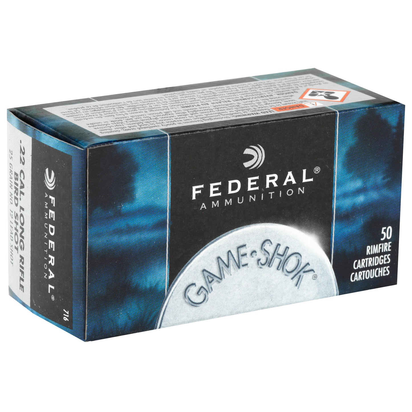Federal GameShok .22 LR Rimfire Shotshells * Reliable Small Game Ammunition, 50 Rounds per Box