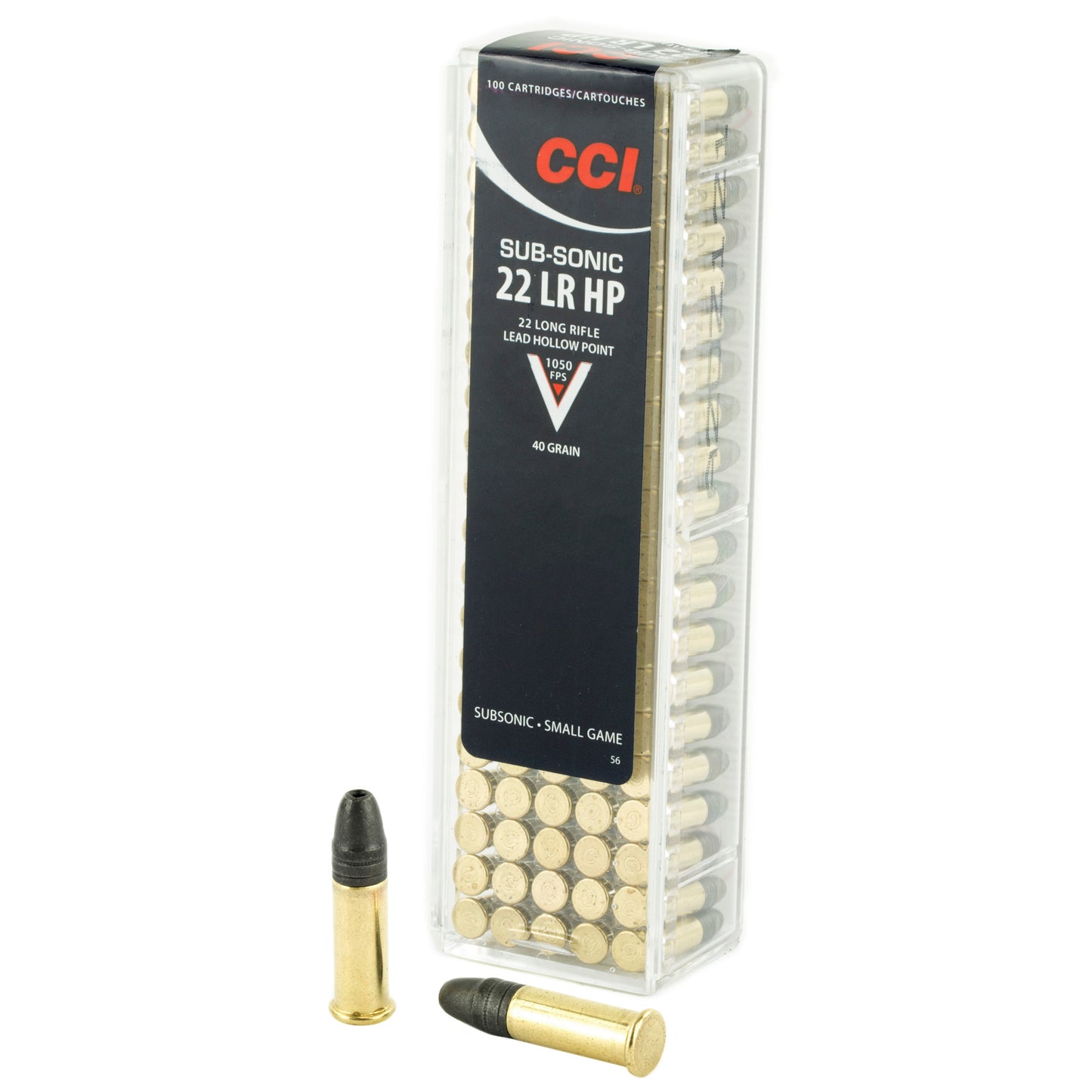 CCI Ammunition Subsonic .22 LR Hollow Point 40 Grain - Ideal for Small Game Hunting