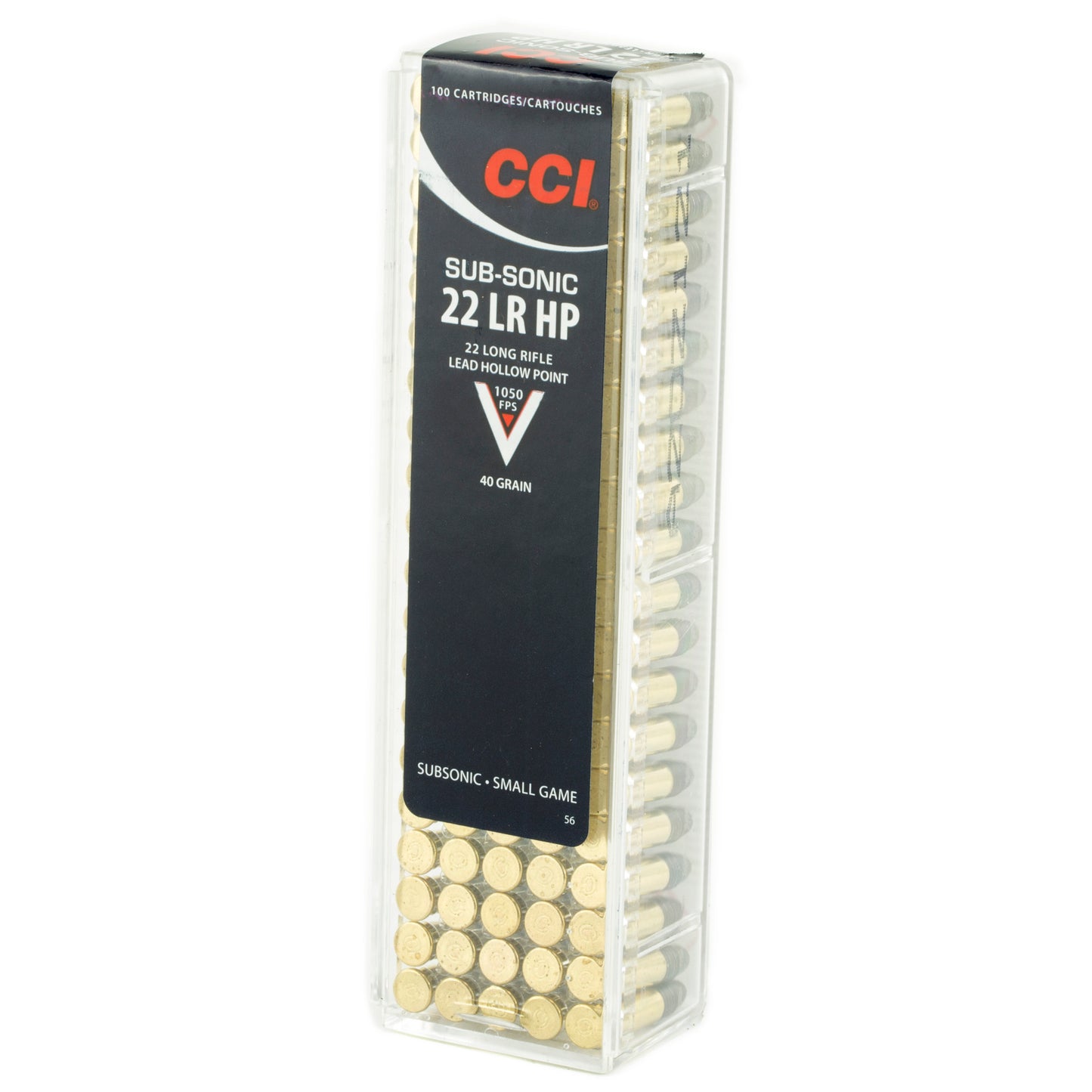CCI Ammunition Subsonic .22 LR Hollow Point 40 Grain - Ideal for Small Game Hunting