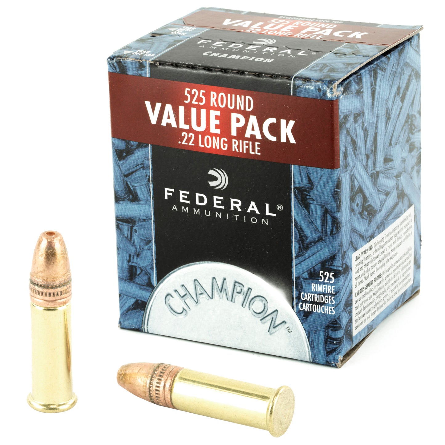 Federal Champion .22 LR 36-Grain Hollow Point Ammunition * 525 Rounds per Box
