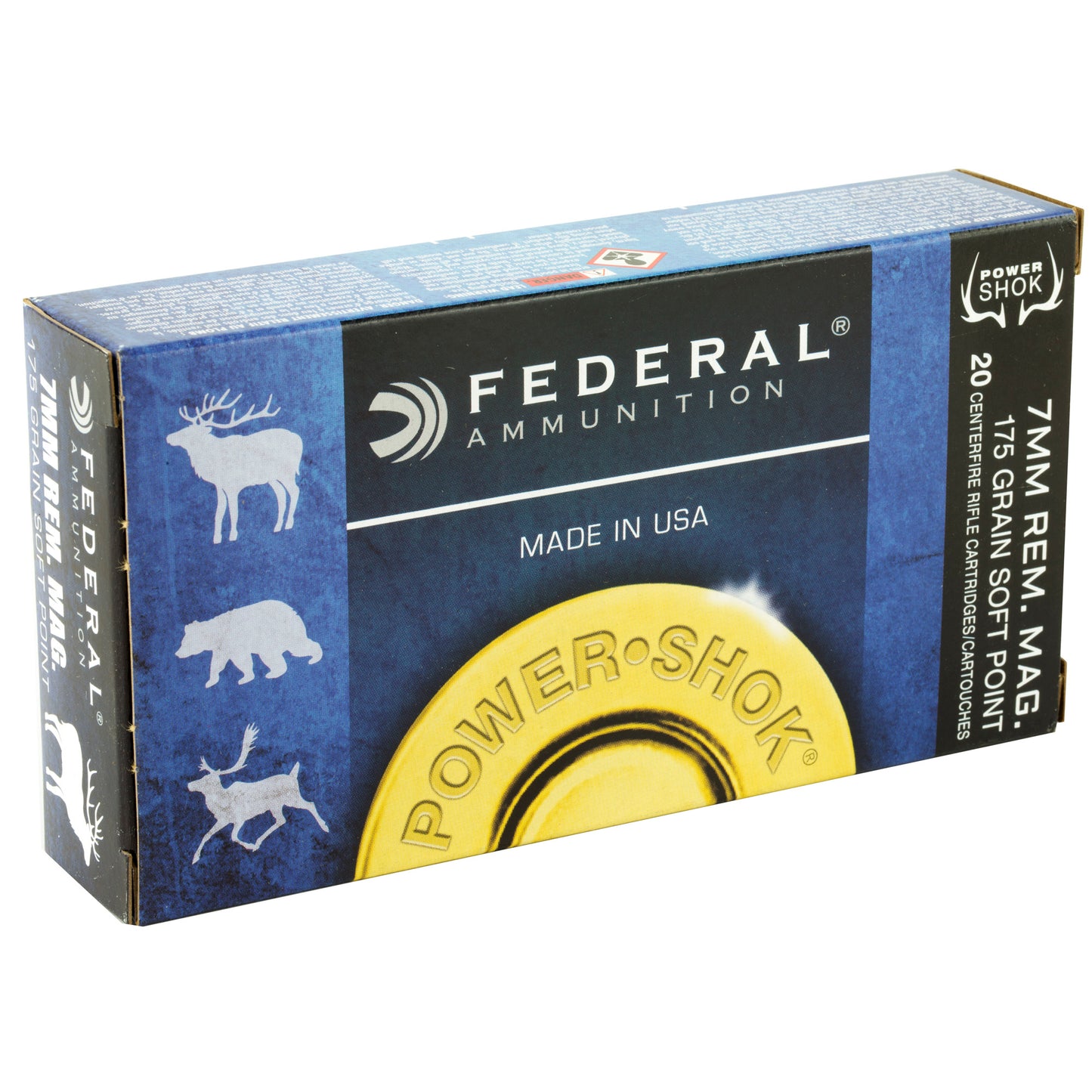 Federal PowerShok 7mm Remington Soft Point Hunting Bullets, 175 Grain - Pack of 20