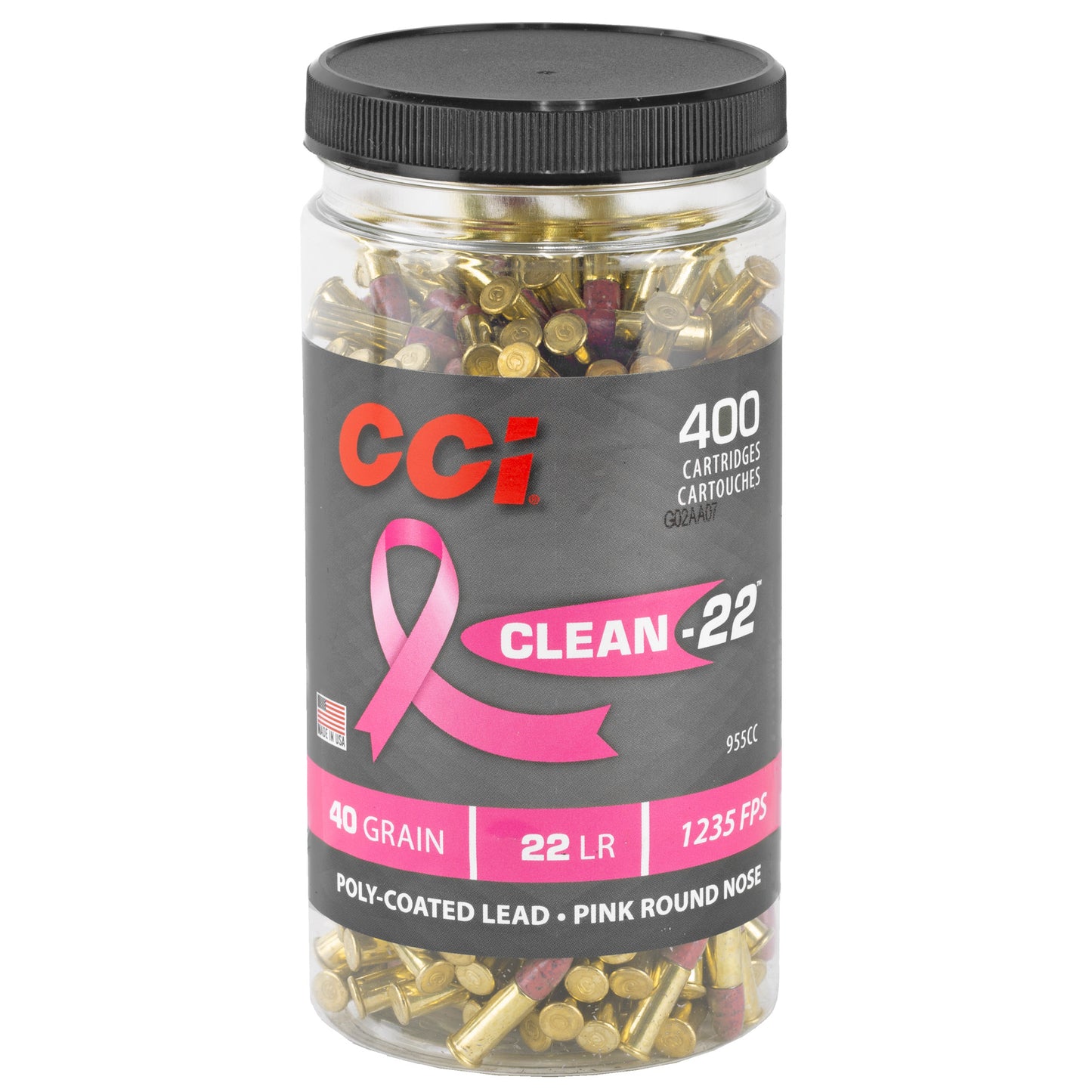 CCI Ammunition Clean-22 High Velocity 22LR 40 Grain Soft Point - 400 Rounds