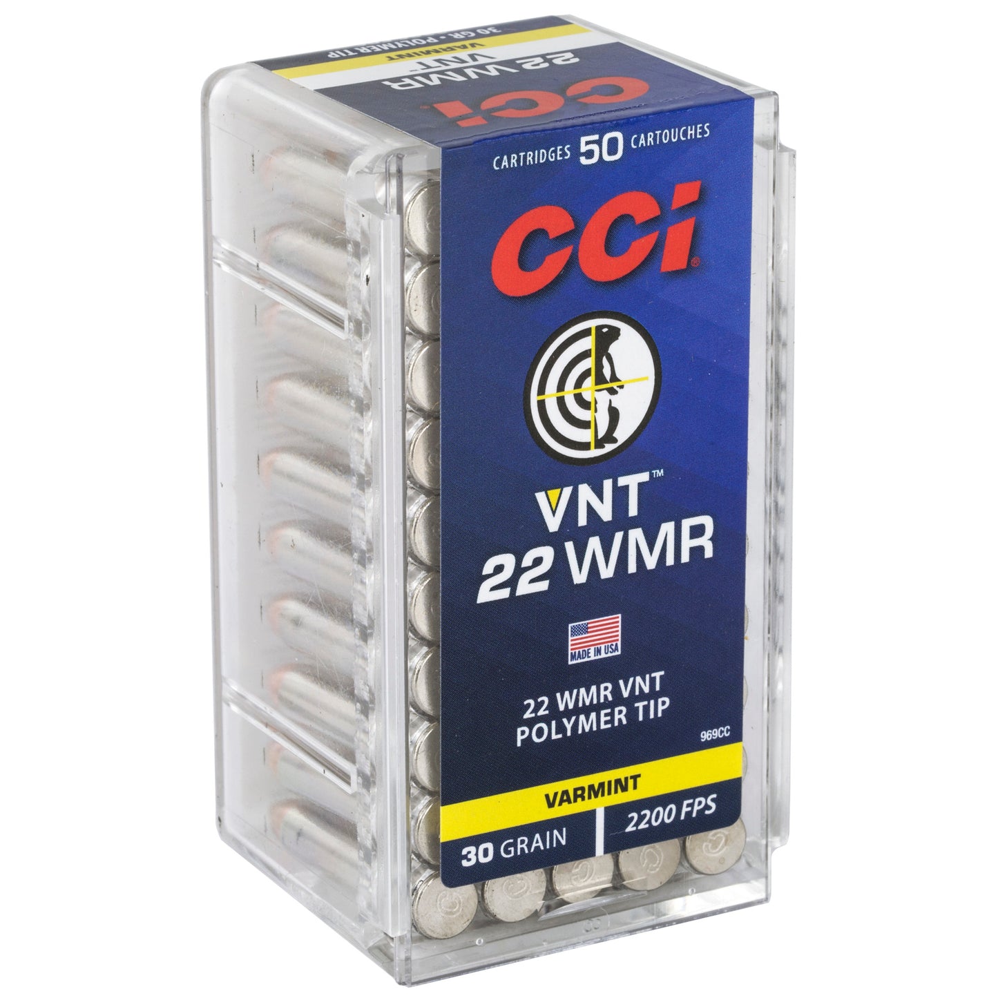 CCI Ammunition 22 WMR 30-Grain Varmint Tip - Flat Trajectory & Long-Range Accuracy