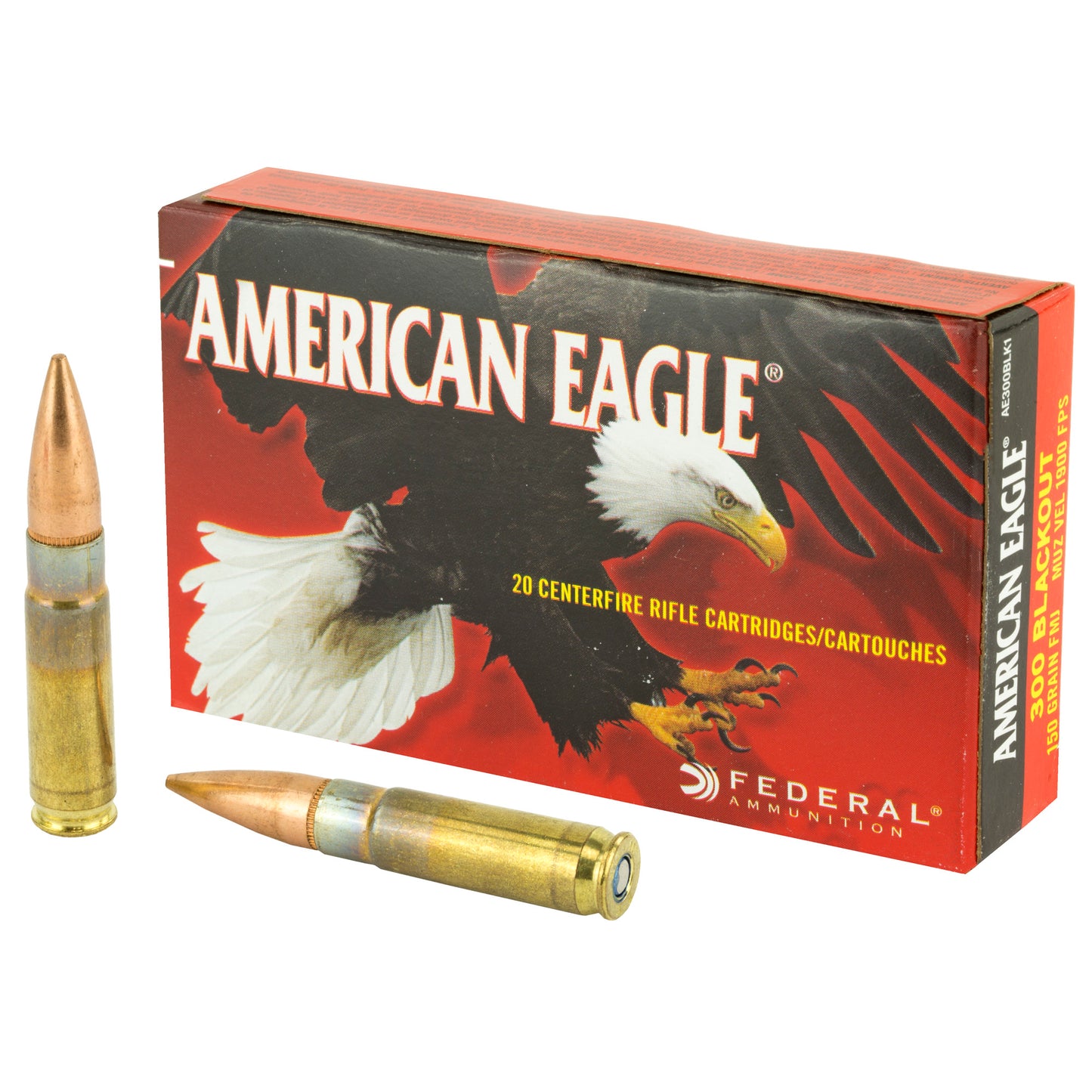 Federal American Eagle .300 Blackout 150 Grain FMJ Ammunition - 20 Rounds Per Box