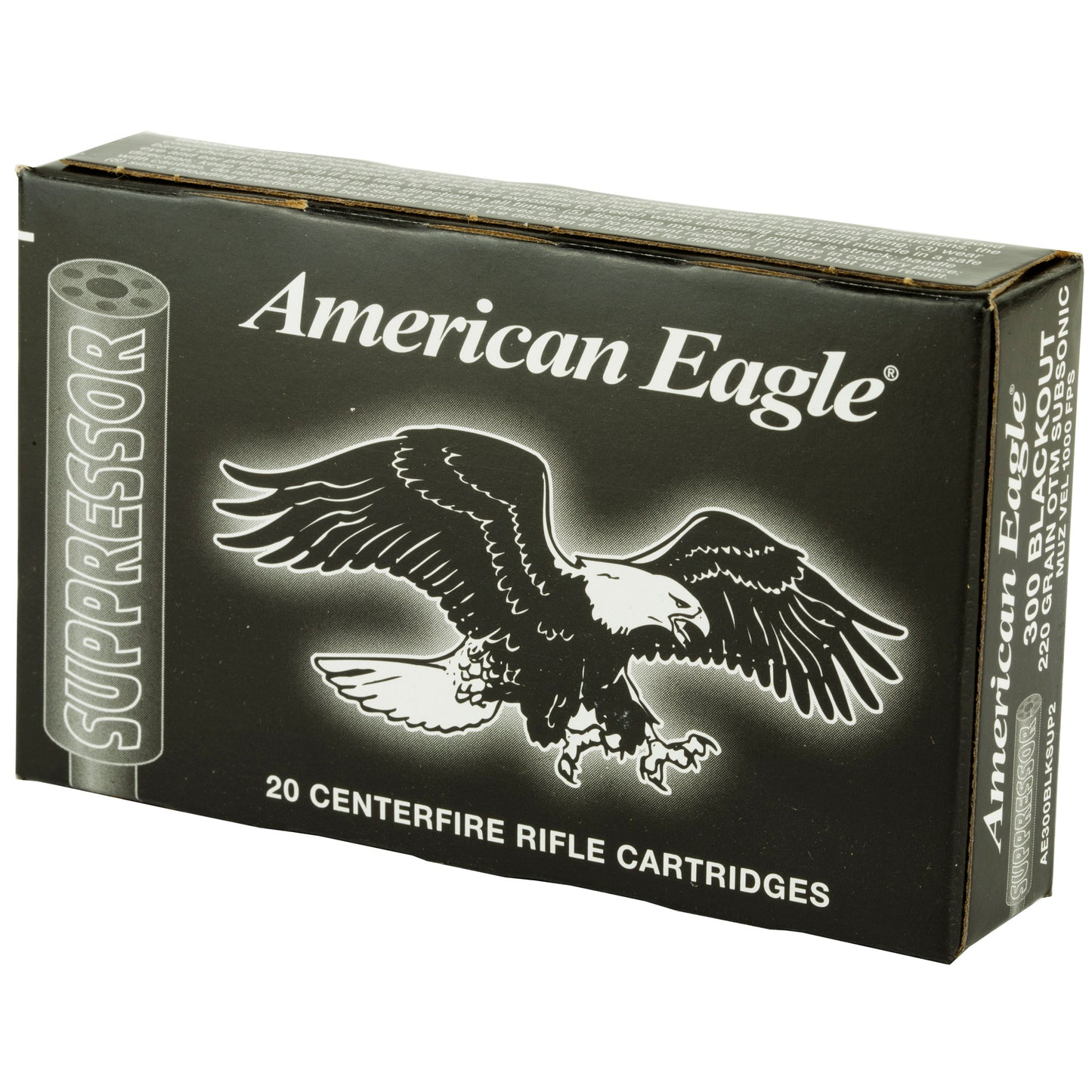 Federal American Eagle Suppressor .300 Blackout 220 Grain Open Tip Match Ammunition - 20 Rounds
