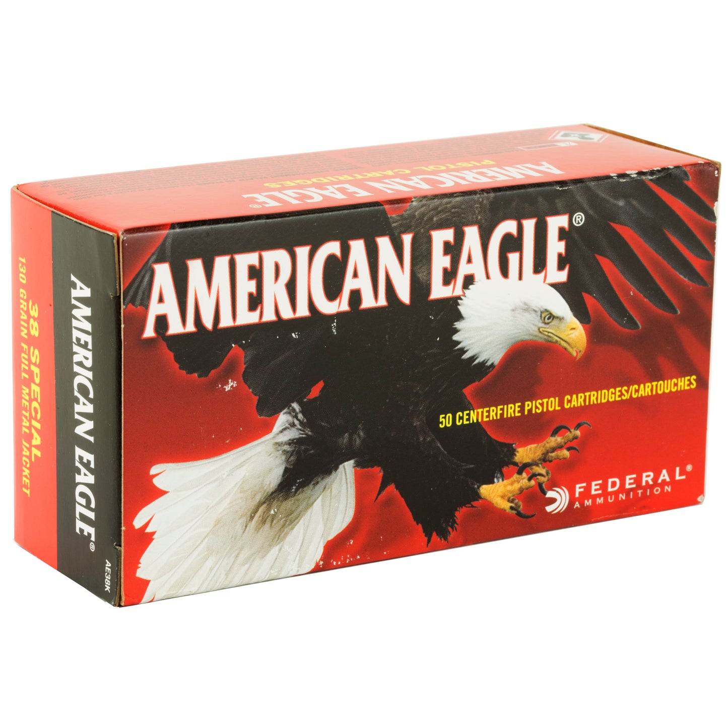 Federal American Eagle .38 Special 130-Grain Full Metal Jacket Ammunition - Pack of 50 Rounds