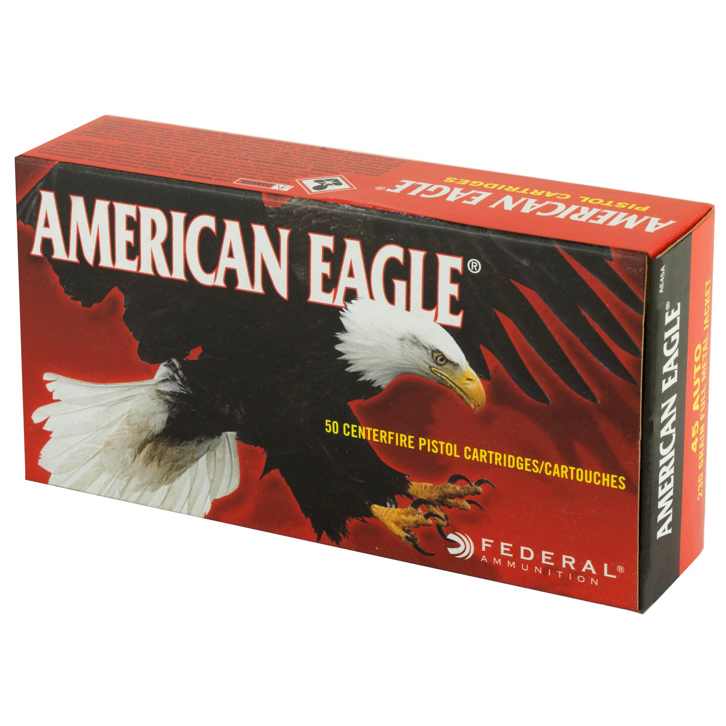 Federal American Eagle .45 ACP 230 Grain Full Metal Jacket Ammunition * 50 Rounds per Box, 1000 Rounds per Case