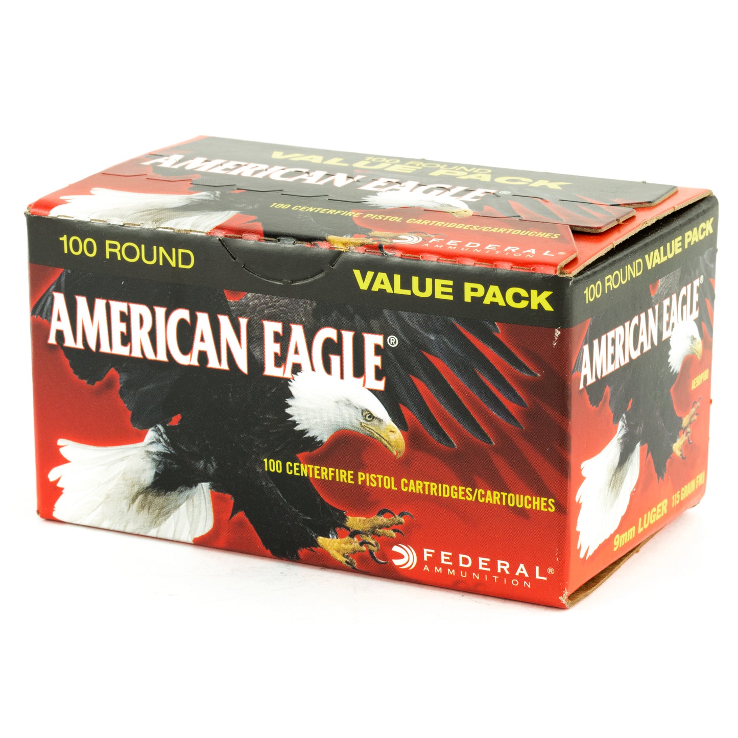 Federal American Eagle 9mm 115 Grain Full Metal Jacket Ammunition (100 Rounds)