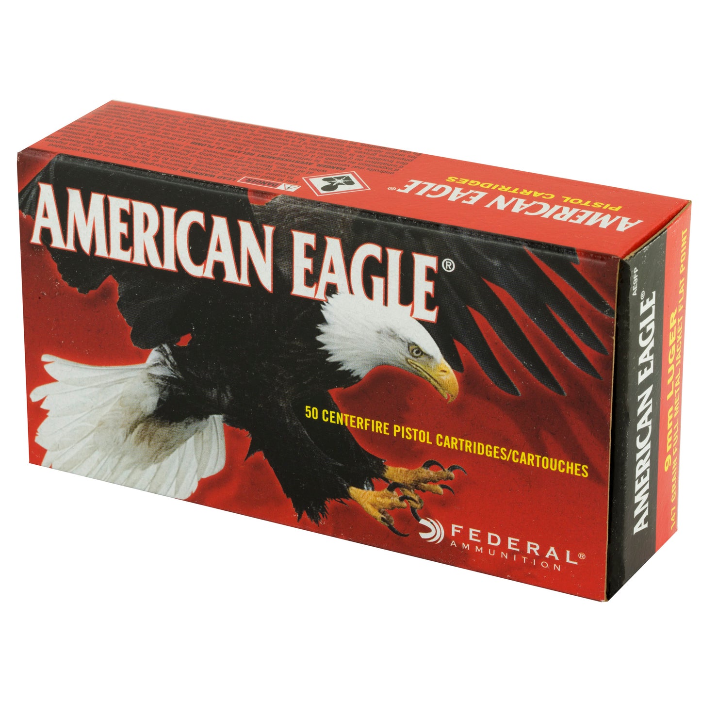 Federal American Eagle 9mm 147 Grain FMJ Ammunition - Reliable Full Metal Jacket for Practice and Training